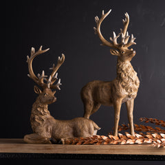 Rustic-Deer-Statue-(Set-of-2)-Decor