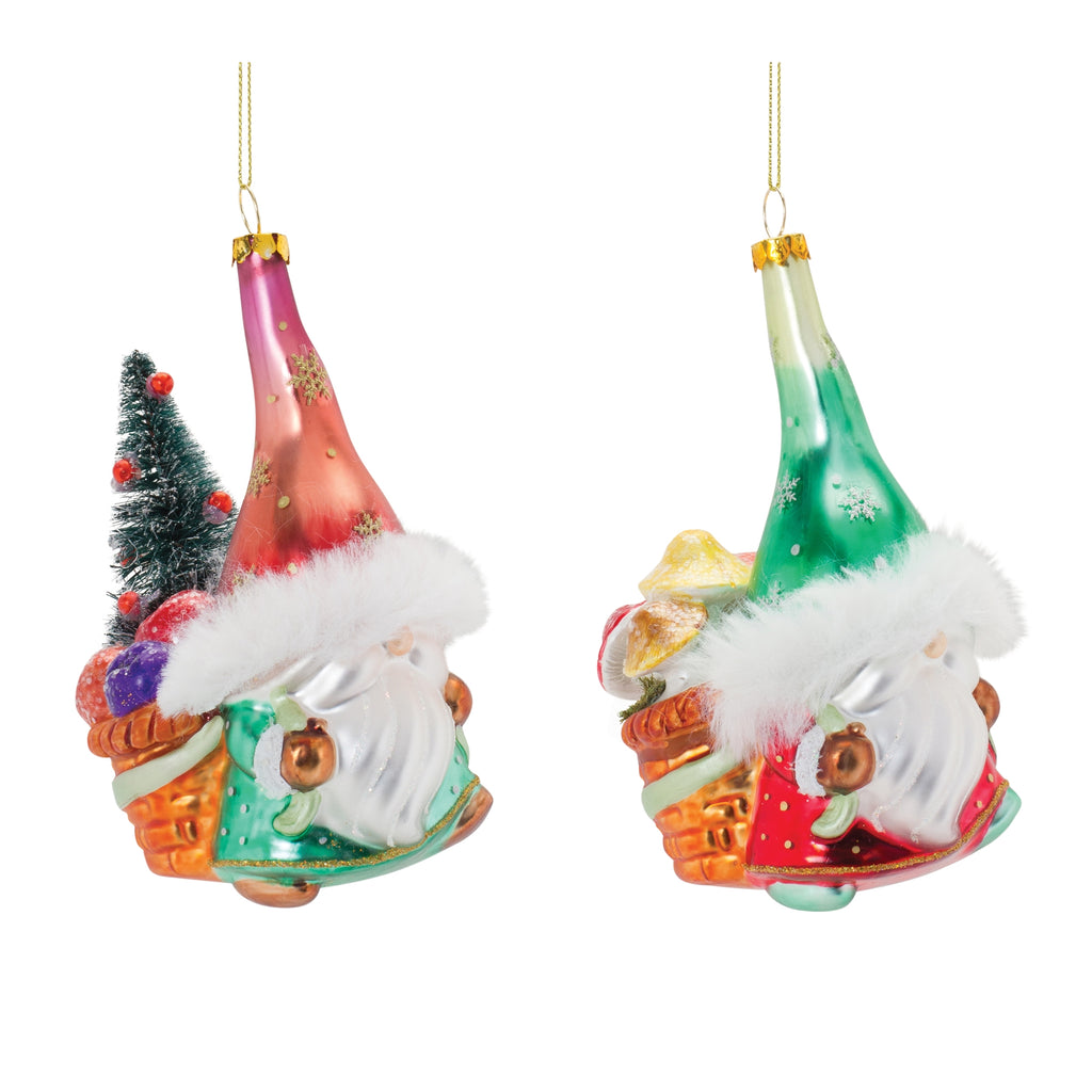 Glass-Santa-Gnome-Ornament-(Set-of-6)-Ornaments