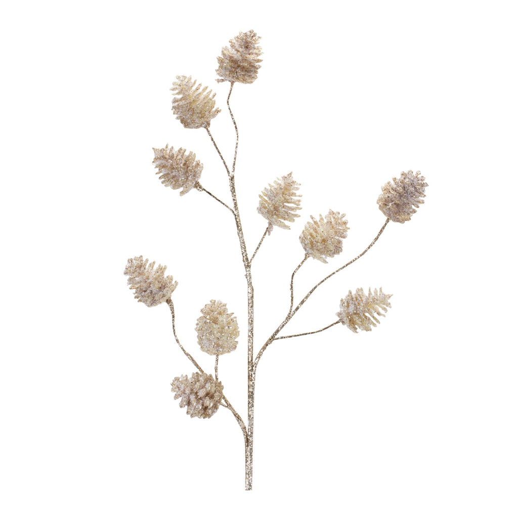 Champagne-Pinecone-Spray-(Set-of-6)-Faux-Florals
