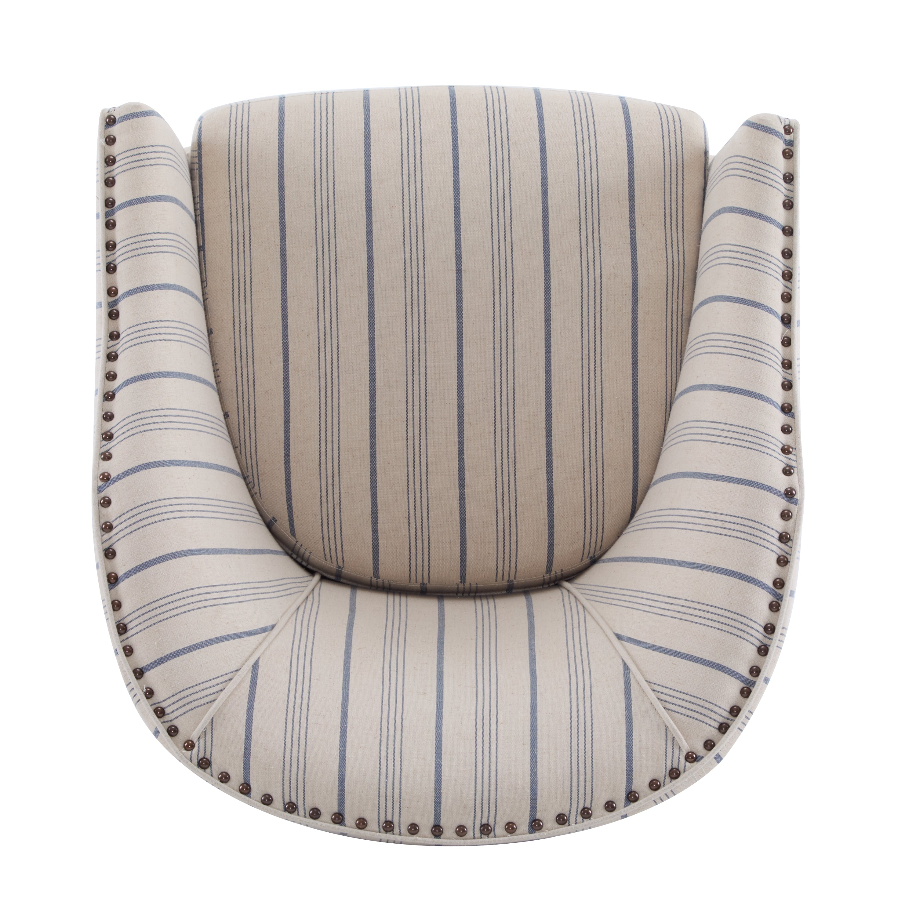 Upholstered Stripe Barrel Chair