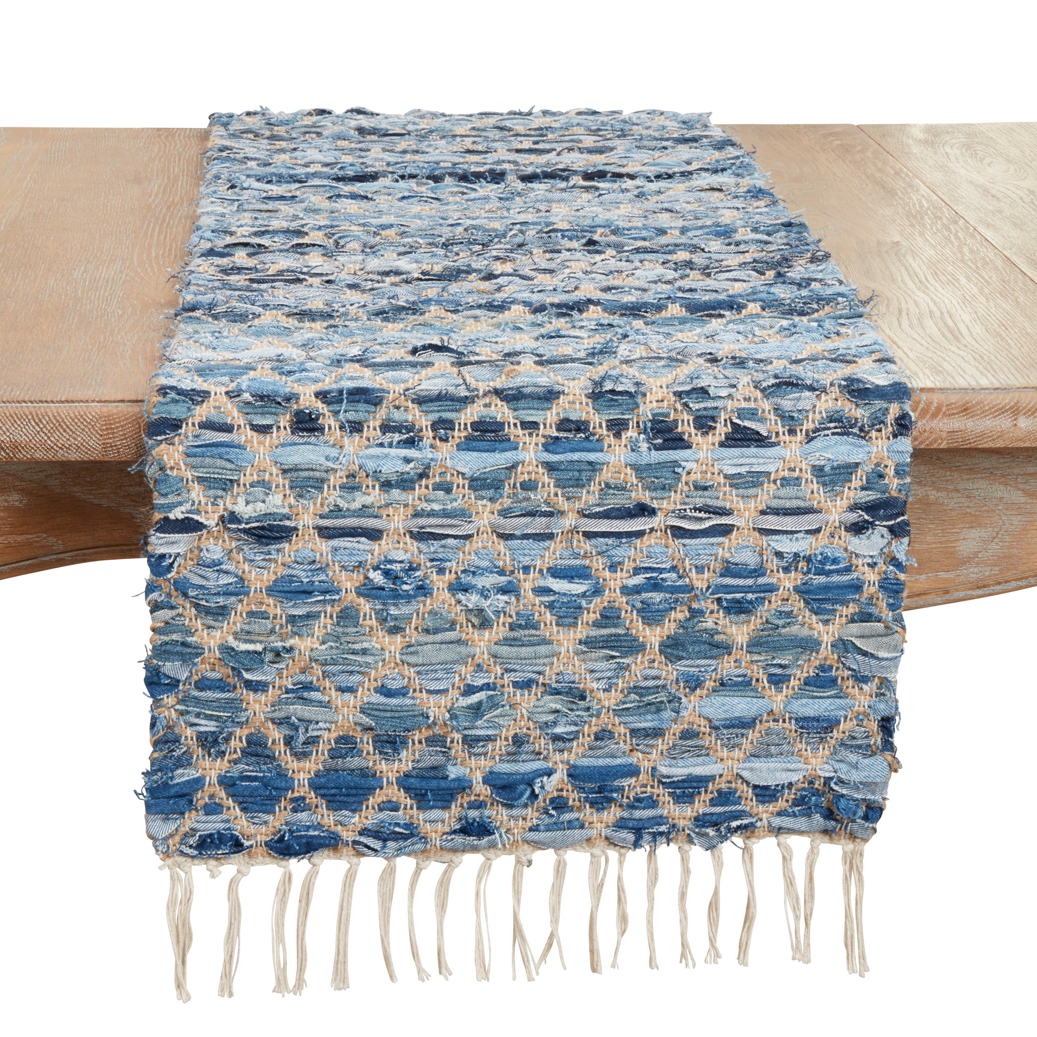 Woven Chindi Net Fringed Table Runner