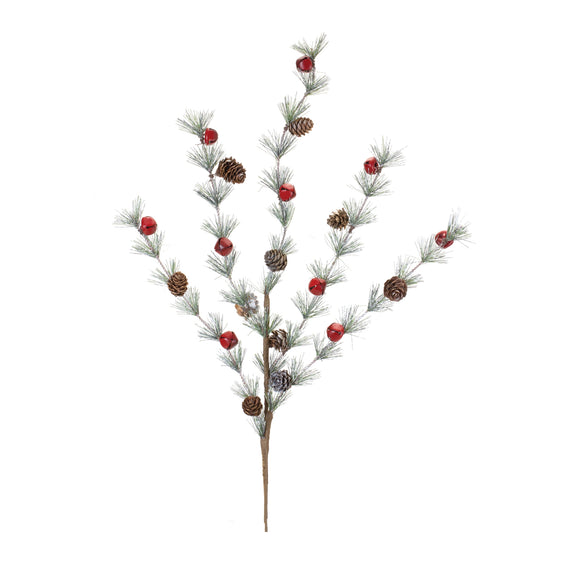 Pine/Bell/Cone-Spray-(Set-of-6)-Faux-Florals