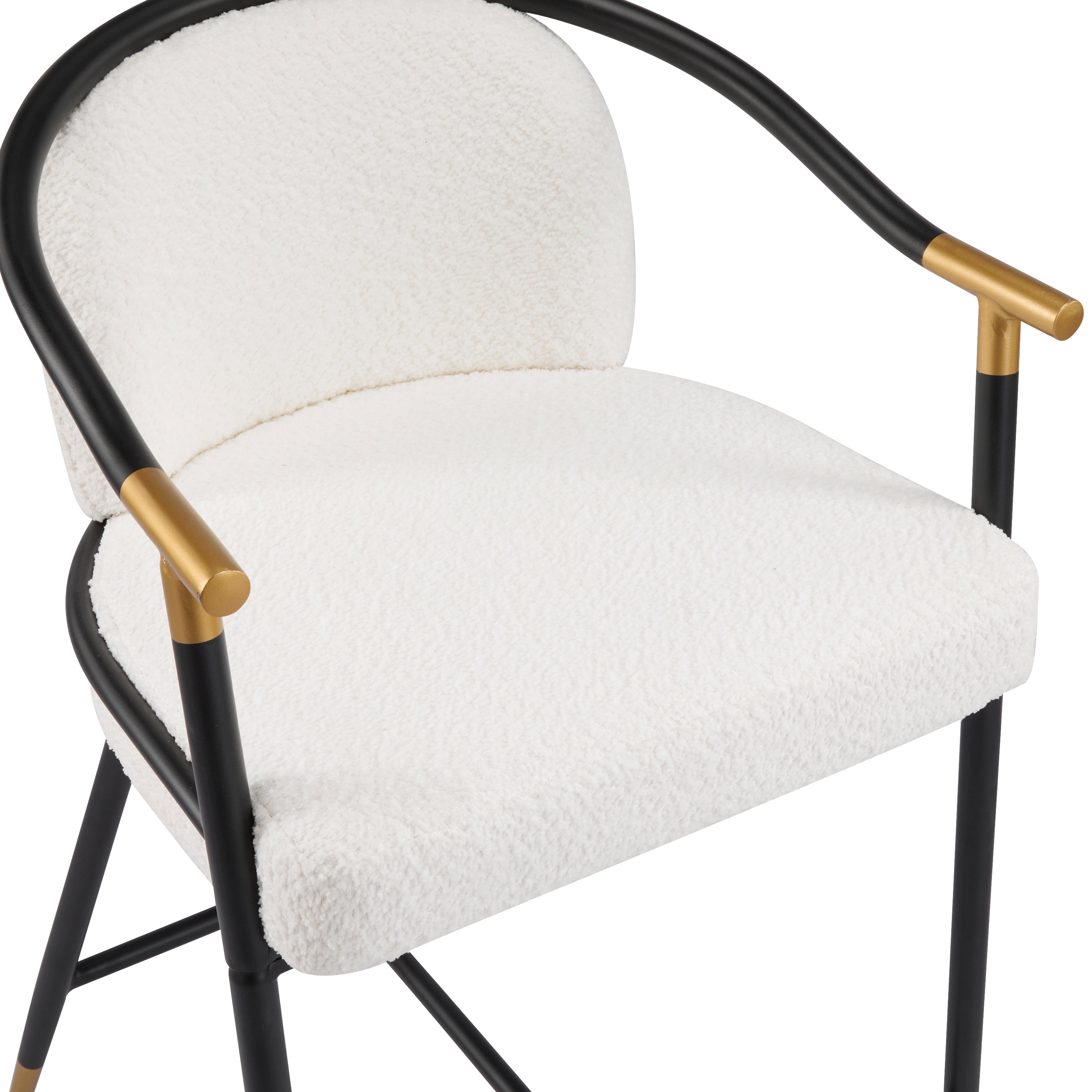 Hawthorn Upholstered Counter Stool with Metal Frame, Set of 2