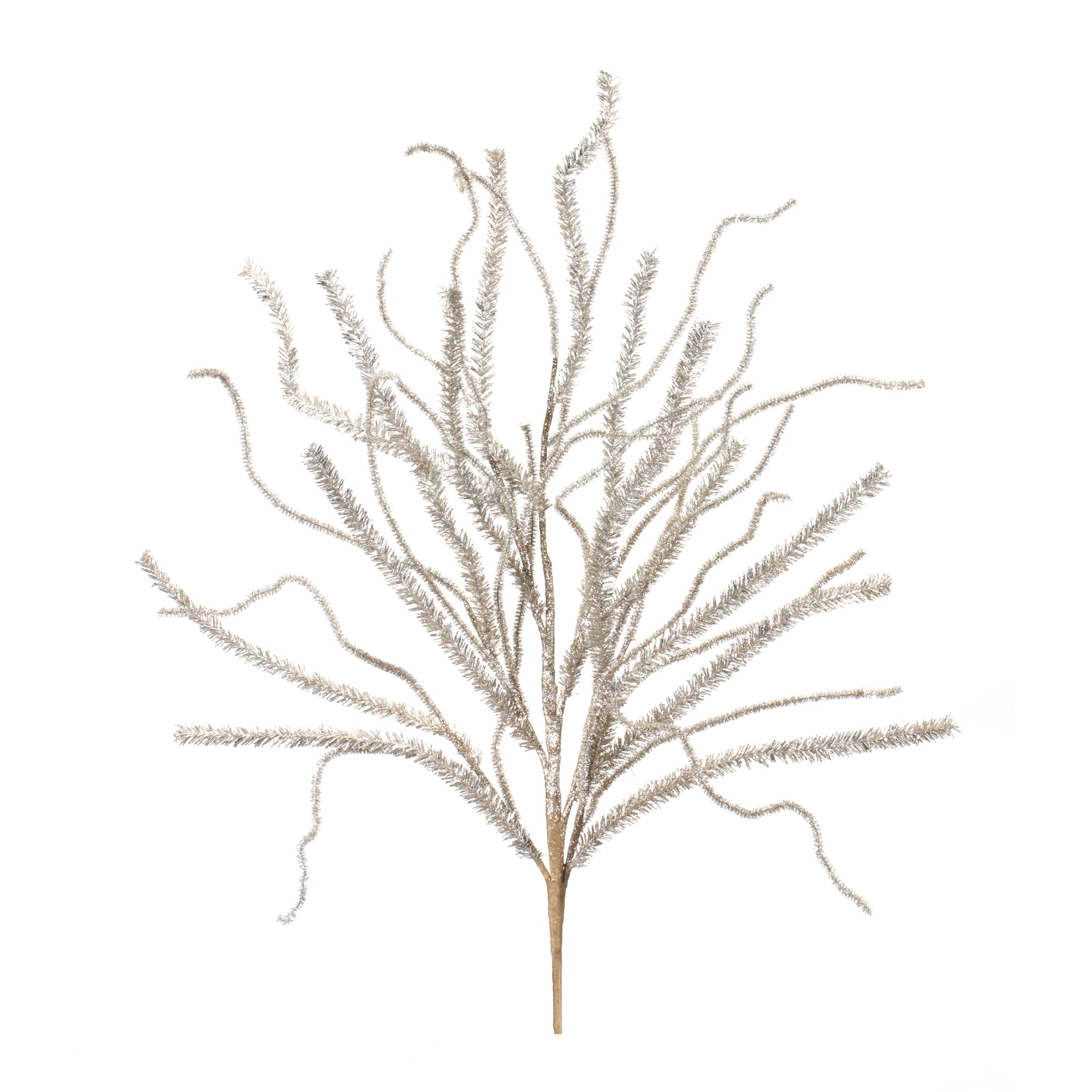Glittered Pine Tinsel Branch, Set of 2