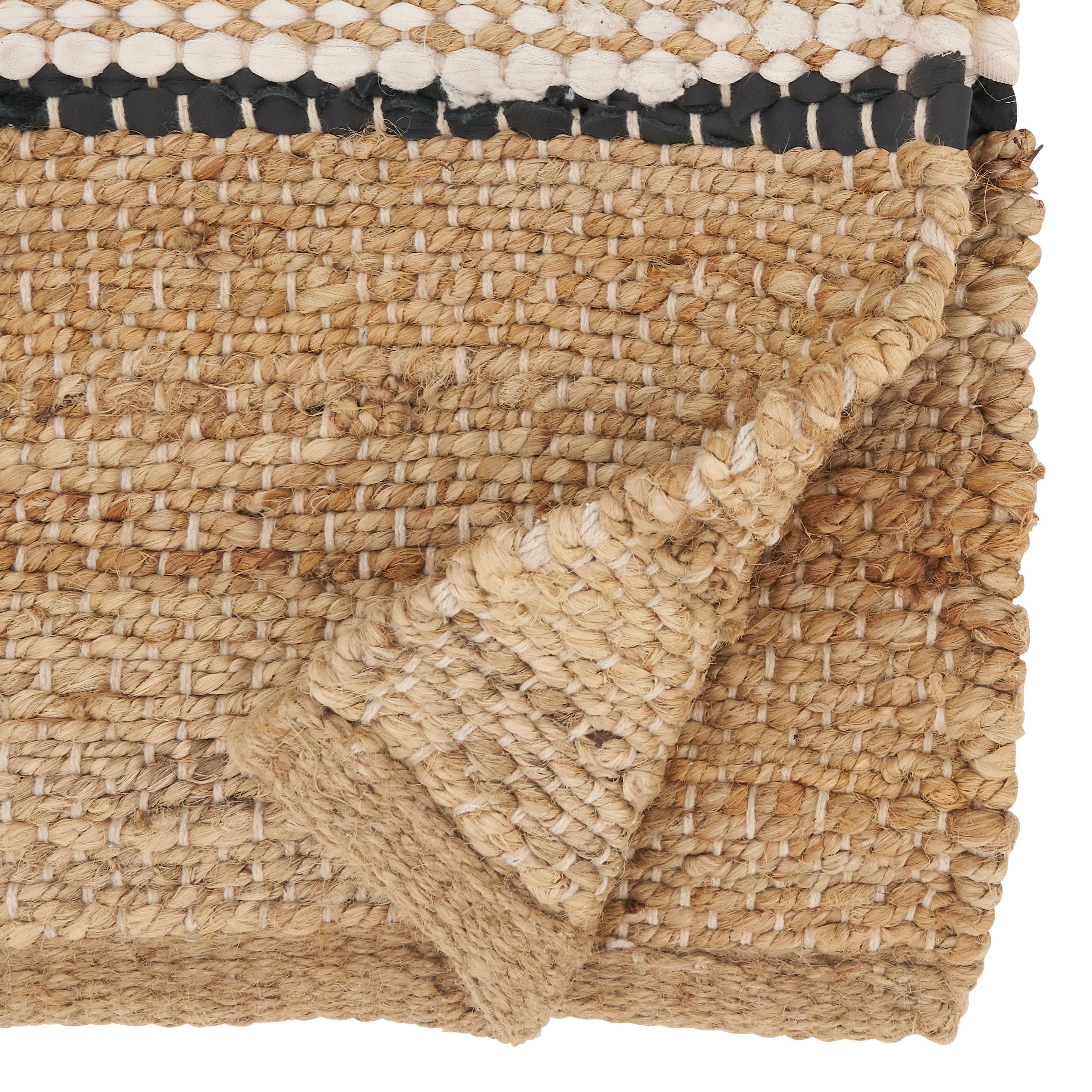 Earthy Jute Stripe Table Runner