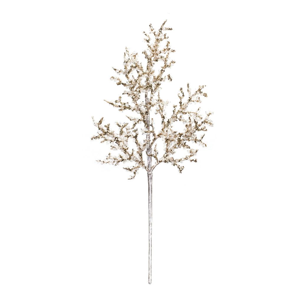 Glittered Gold Twig Branch (Set of 12)