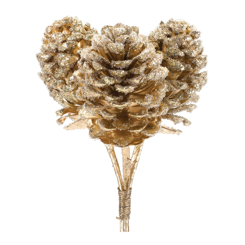 Glittered-Pine-Cone-Bundle-(Set-of-6)-Faux-Florals
