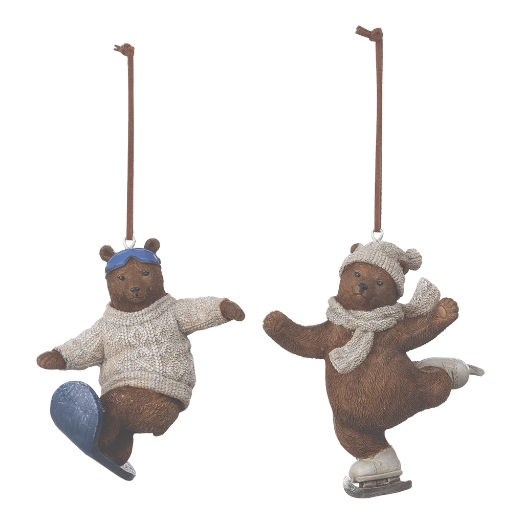 Skate-and-Snowboard-Bear-Ornament-(Set-of-4)-Ornaments
