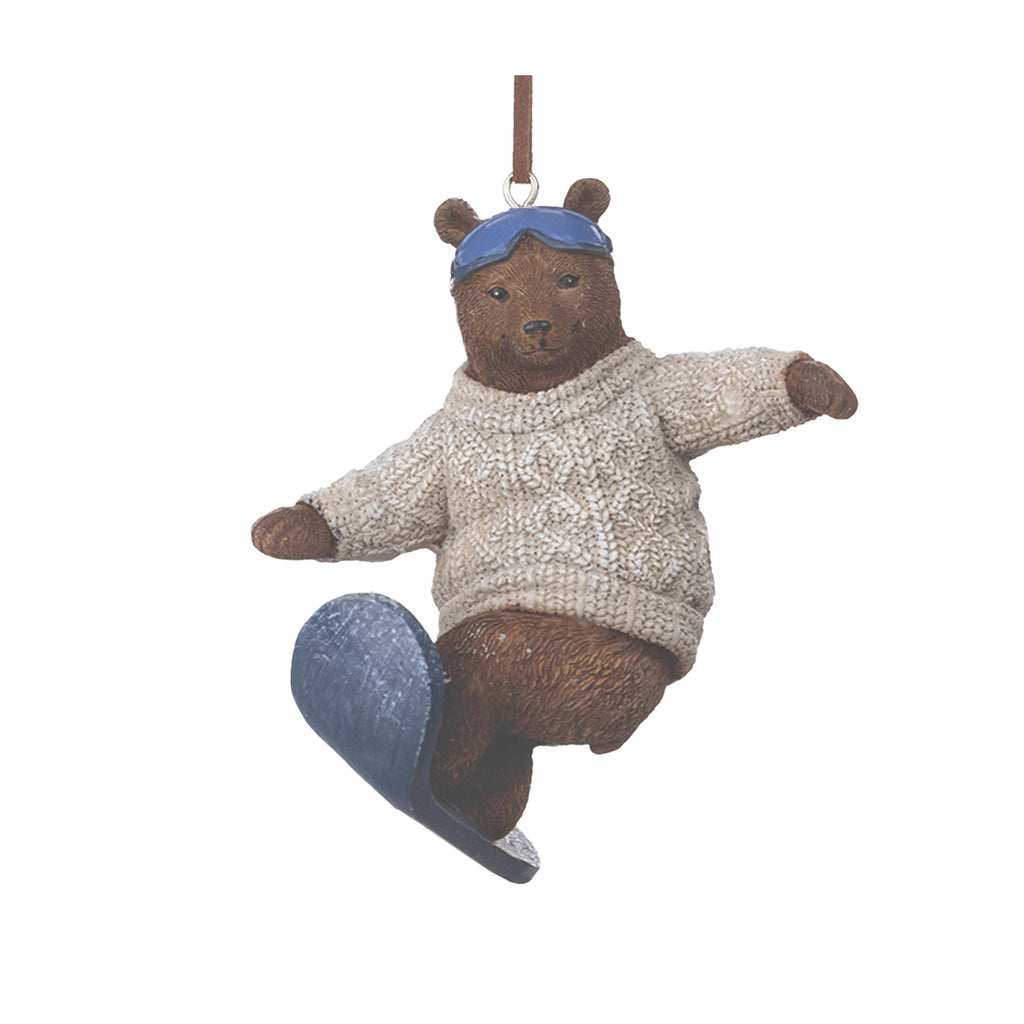 Skate and Snowboard Bear Ornament (Set of 4)