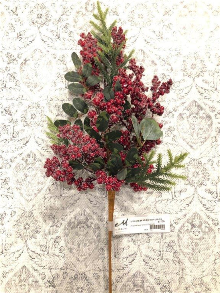 Frosted-Berry-and-Pine-Spray-(Set-of-12)-Faux-Florals
