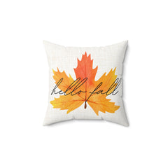 Hello Fall Maple Leaf Throw Pillow