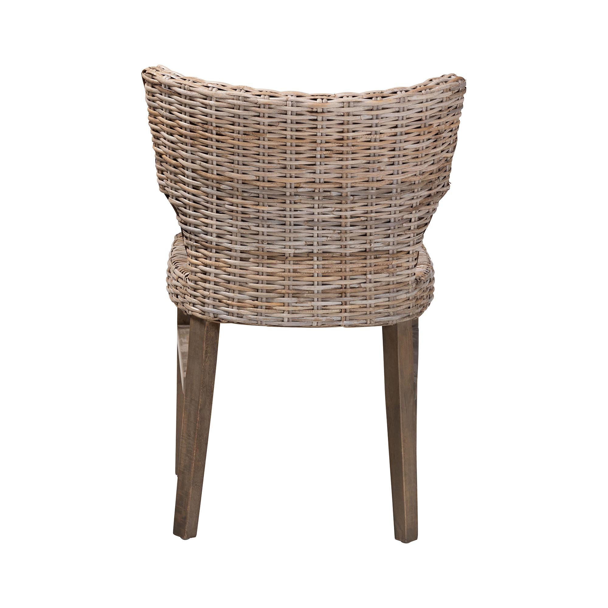Valto Rattan and Wood Dining Chair