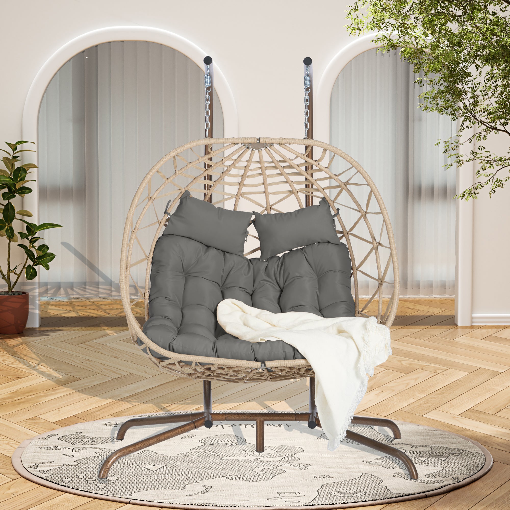 Pier 1 Wicker Rattan Egg Chair