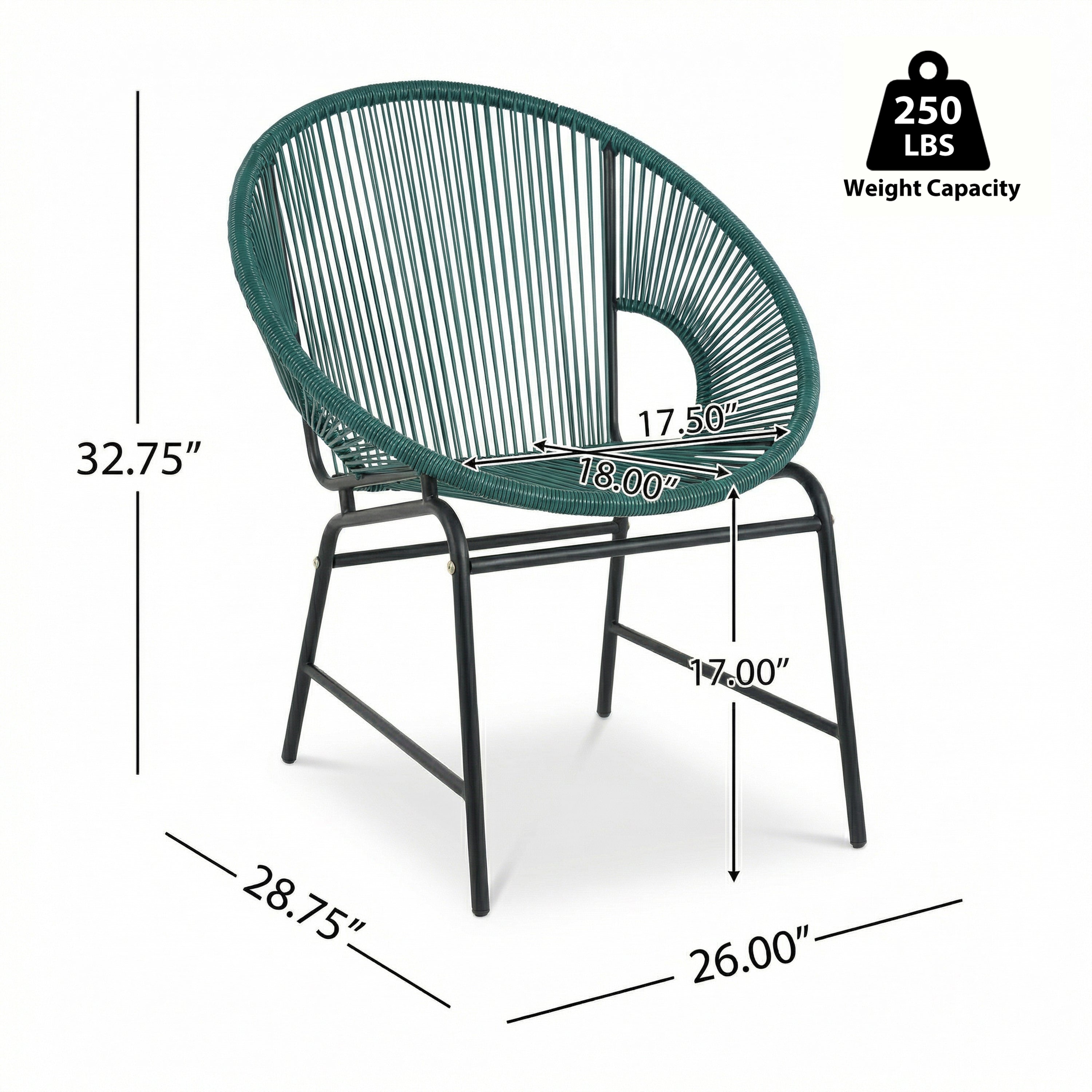 Nusa Outdoor Rattan Wicker Chair, Set of 2