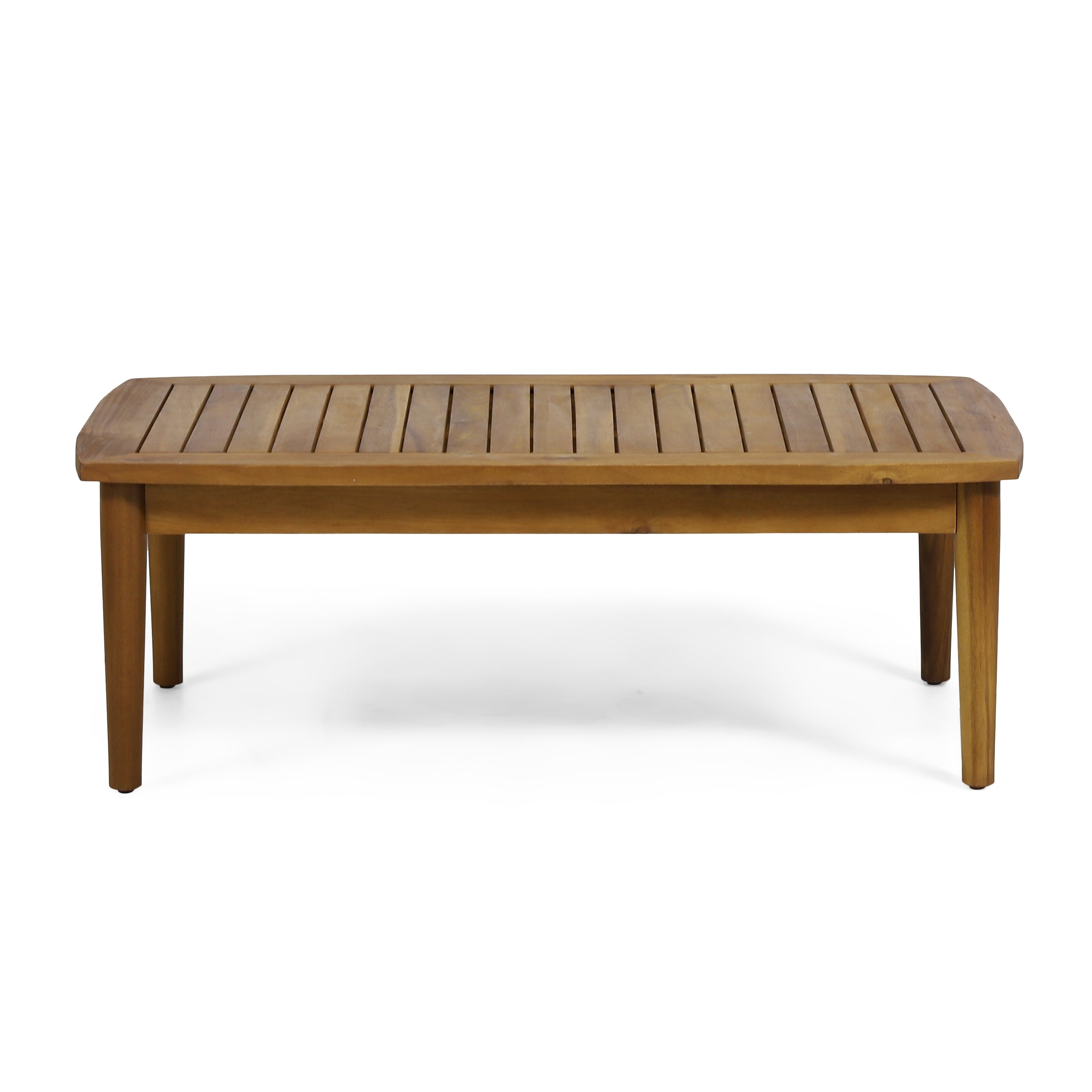 2-Piece Patio Set with Slatted Back Loveseat and Coffee Table