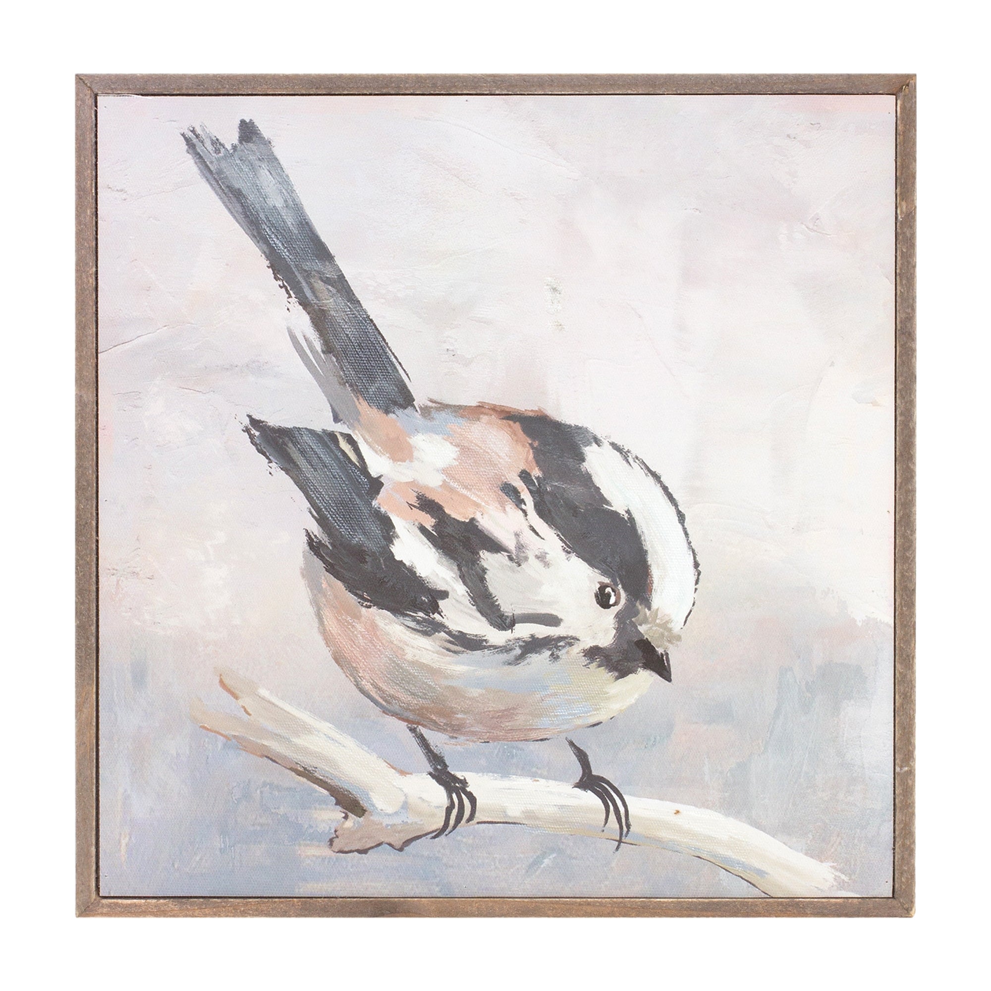Framed Bird Canvas Block, Set of 2