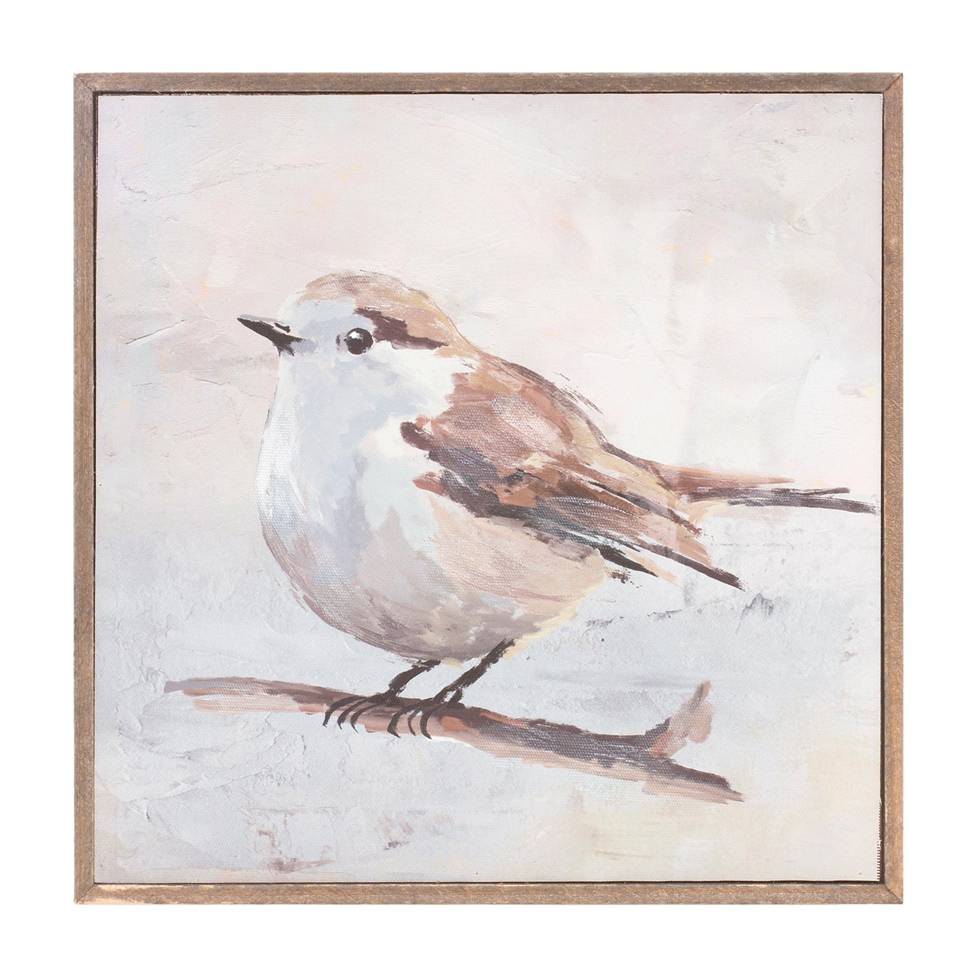 Framed Bird Canvas Block, Set of 2