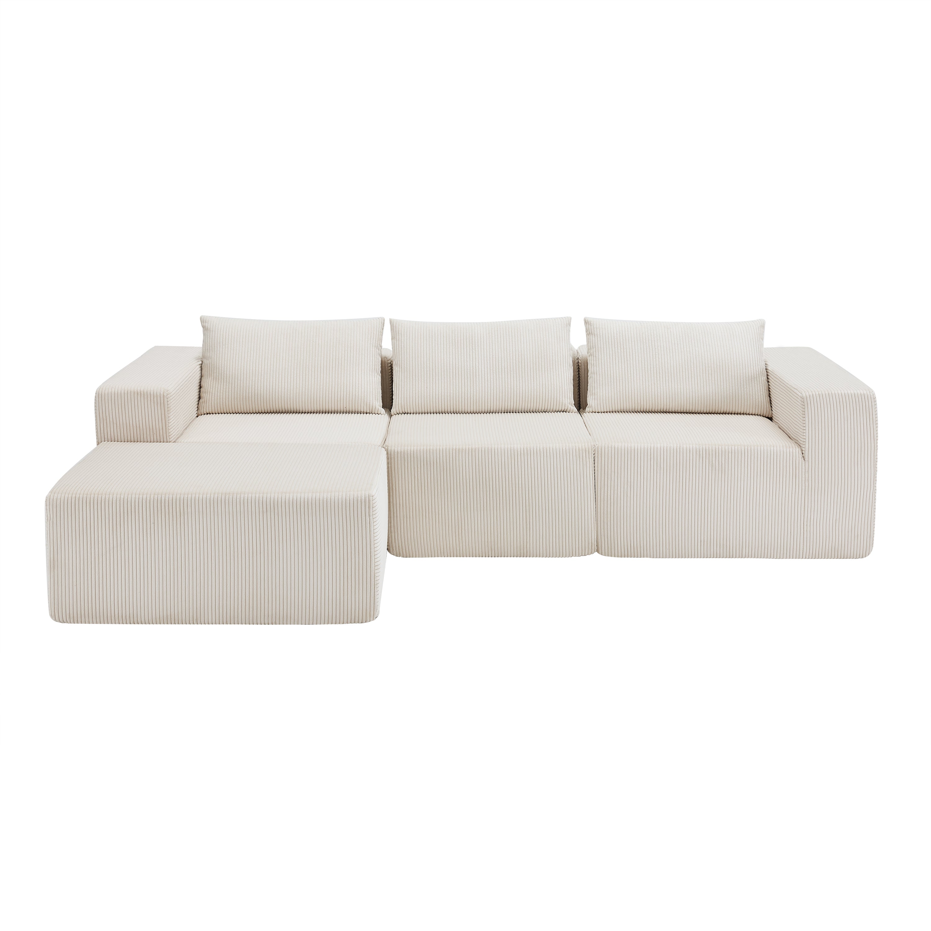 107" Compressed Sectional Sofa