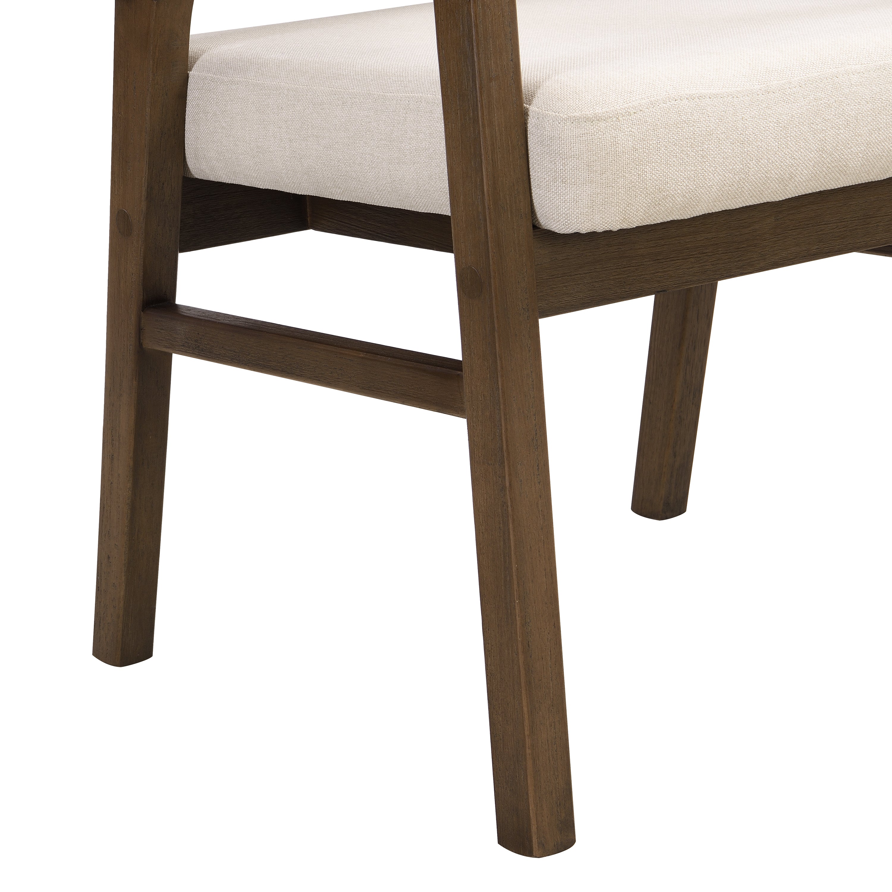 Briarwood 7-Piece Wood Upholstered Dining Set with Rattan Back Chairs