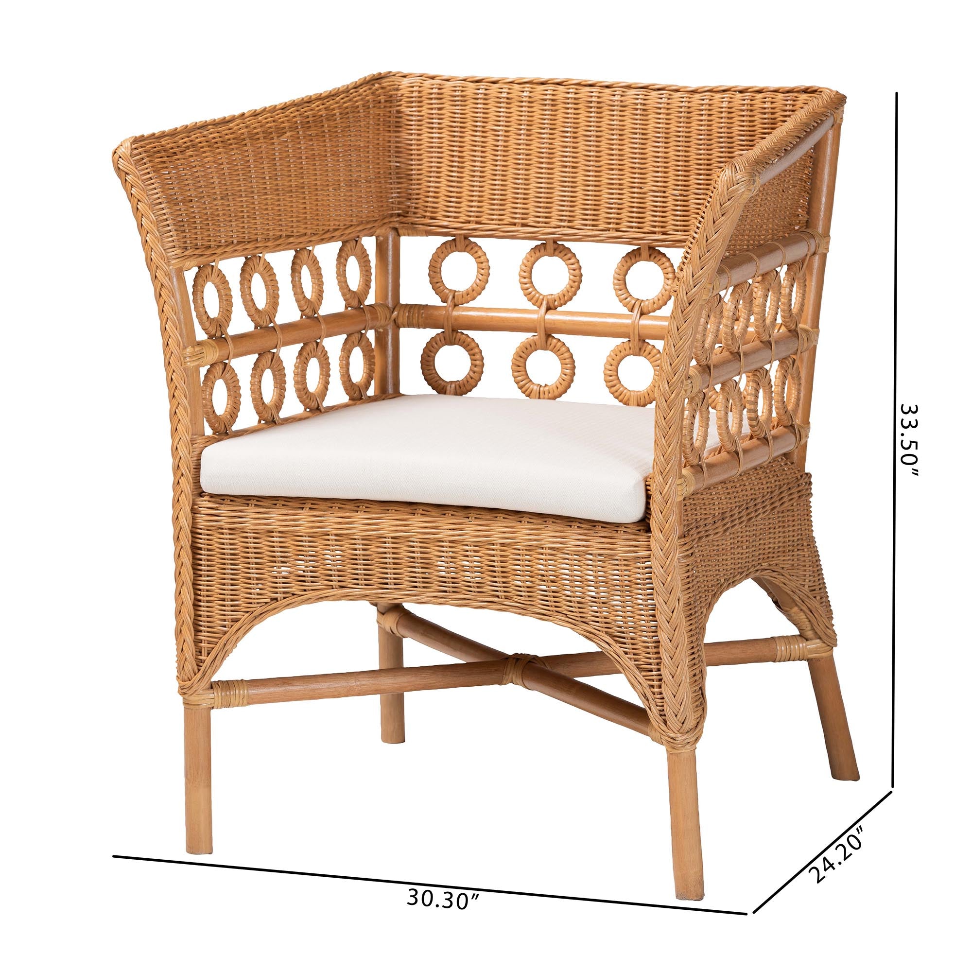 Shepard Rattan Arm Chair