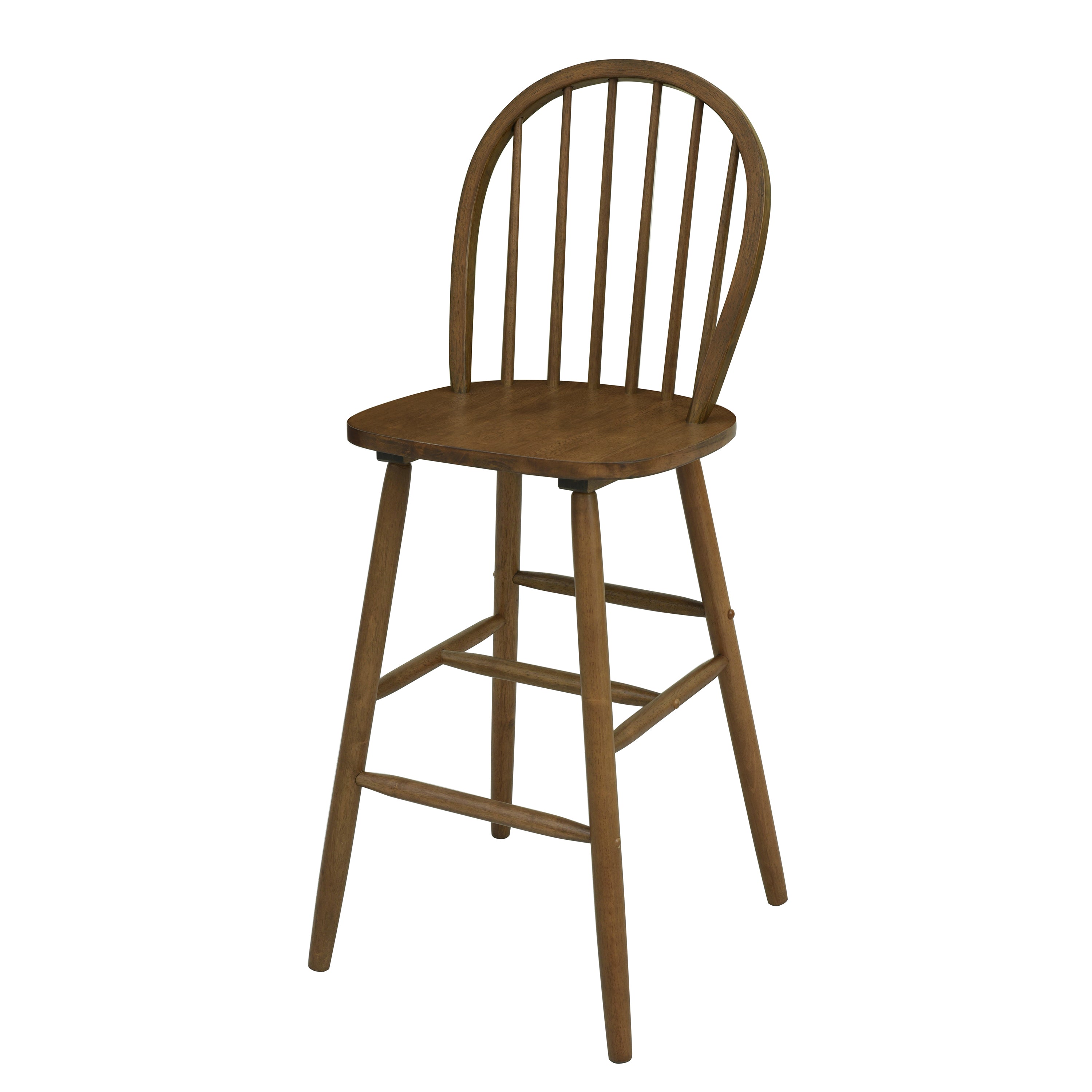 Solid Wood Spindle Back Barstool, Set of 2