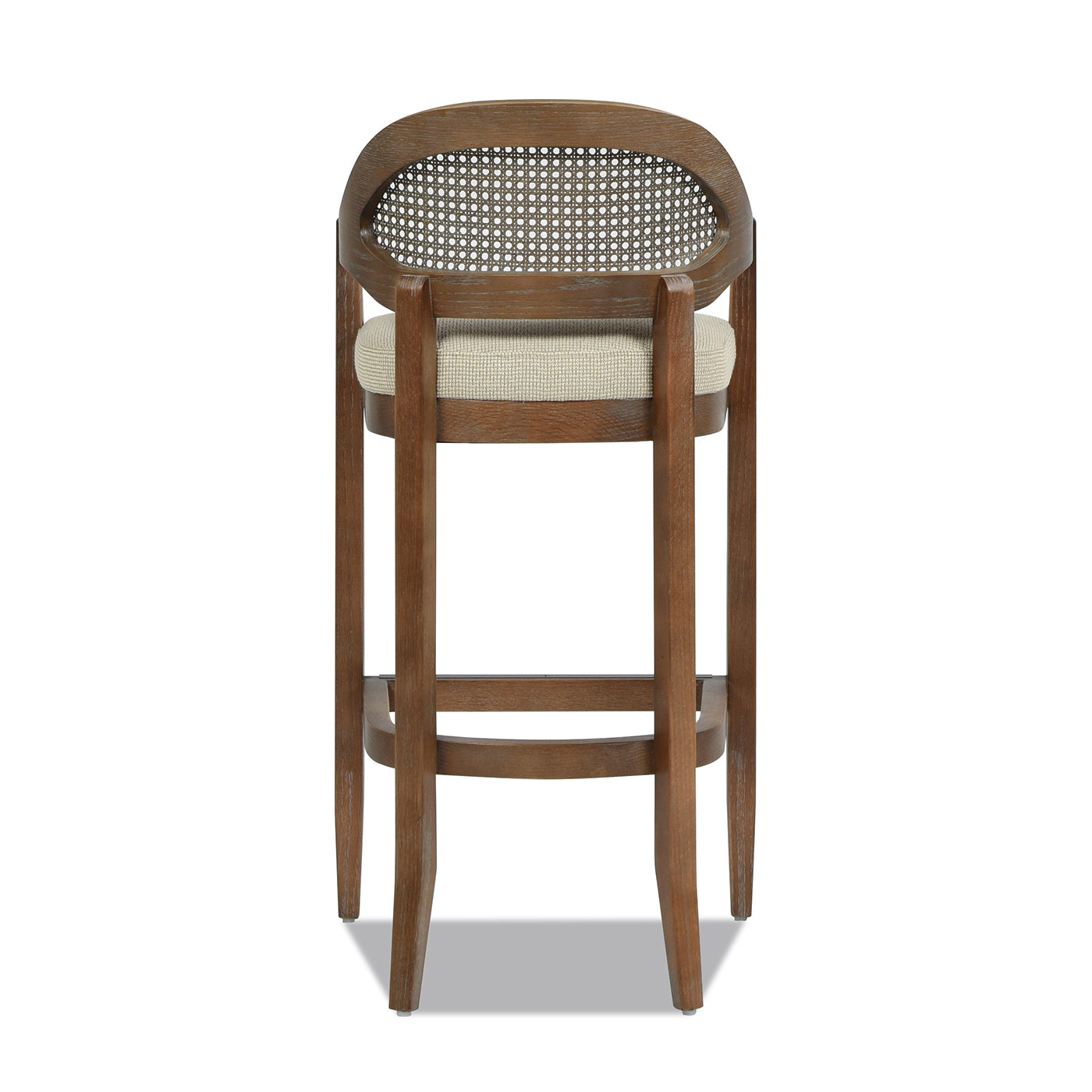 Americana Mid-Century Modern Cane Back Bar Stool