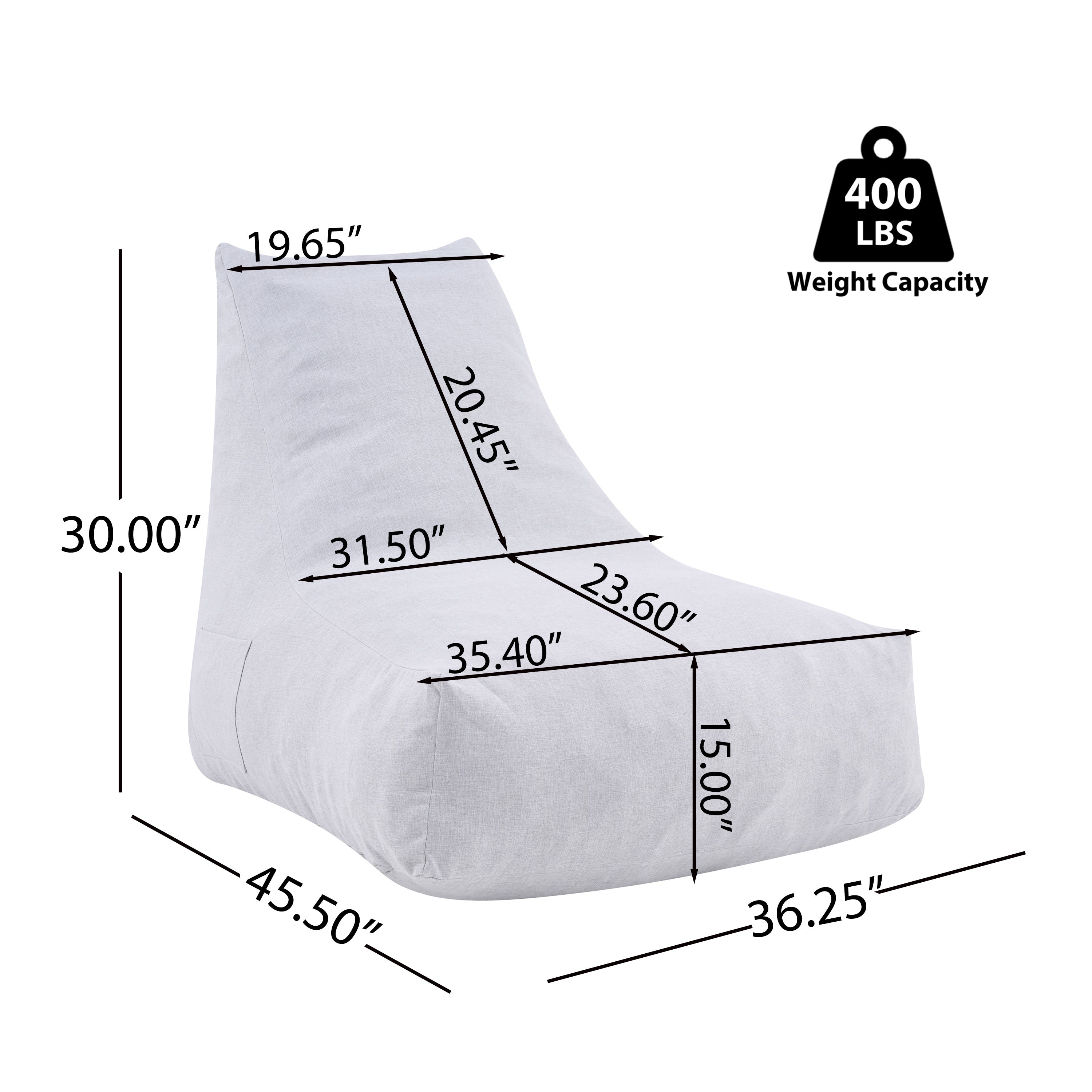 Lila Outdoor Patio Bean Bag Chair