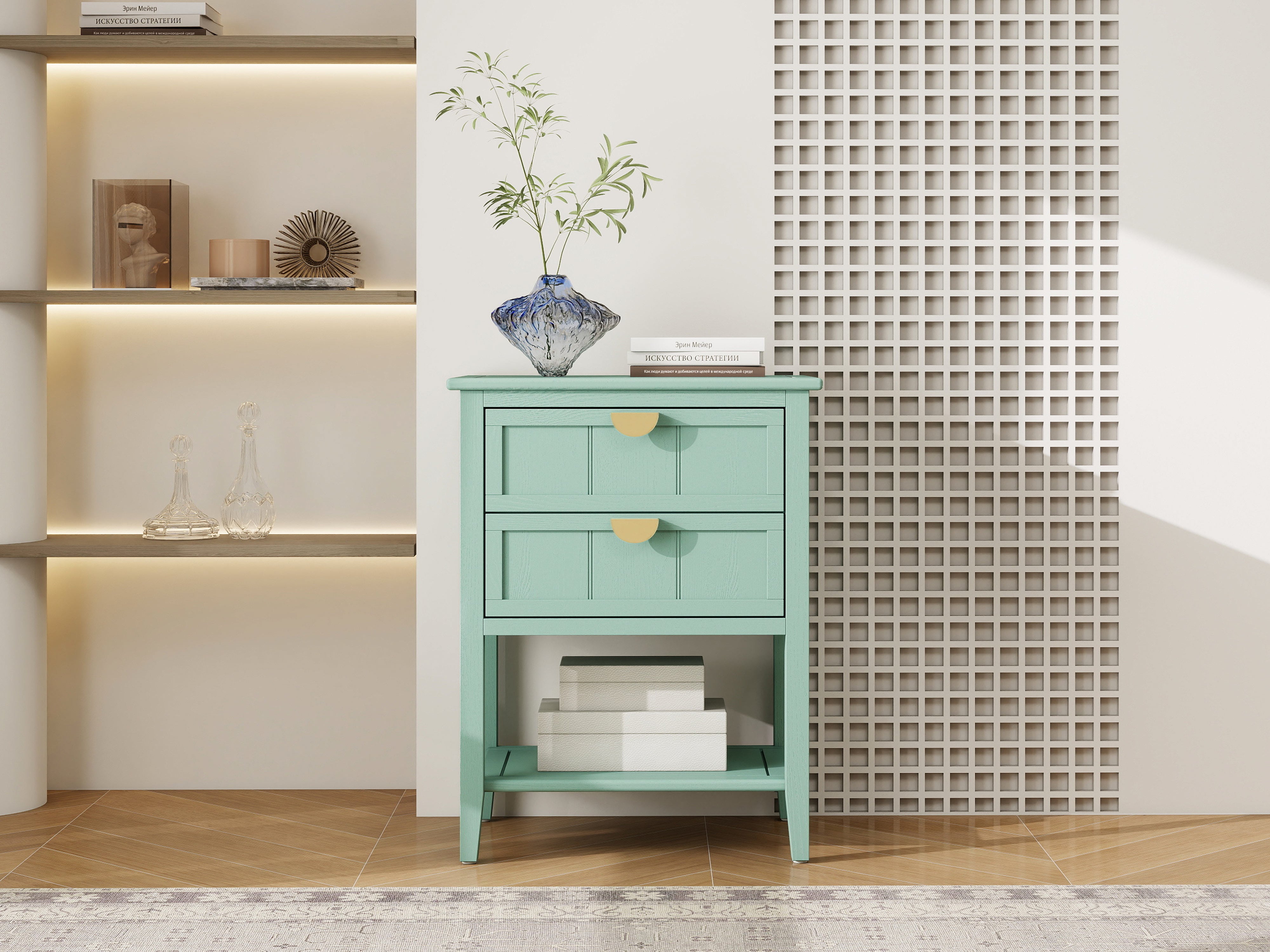 2 Drawer Side Table