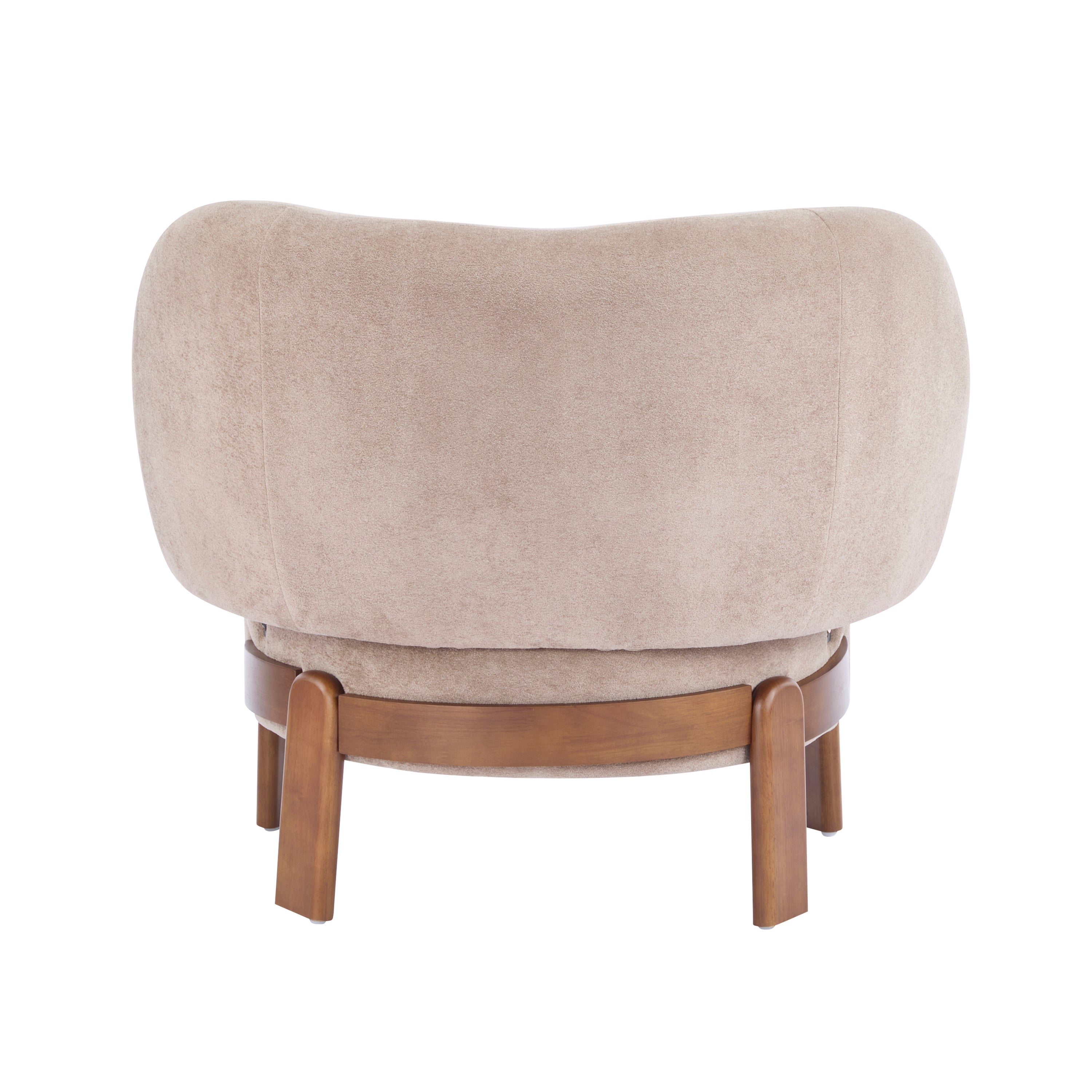 Modern Cozy Wingback Accent Arm Chair with Wooden Feet