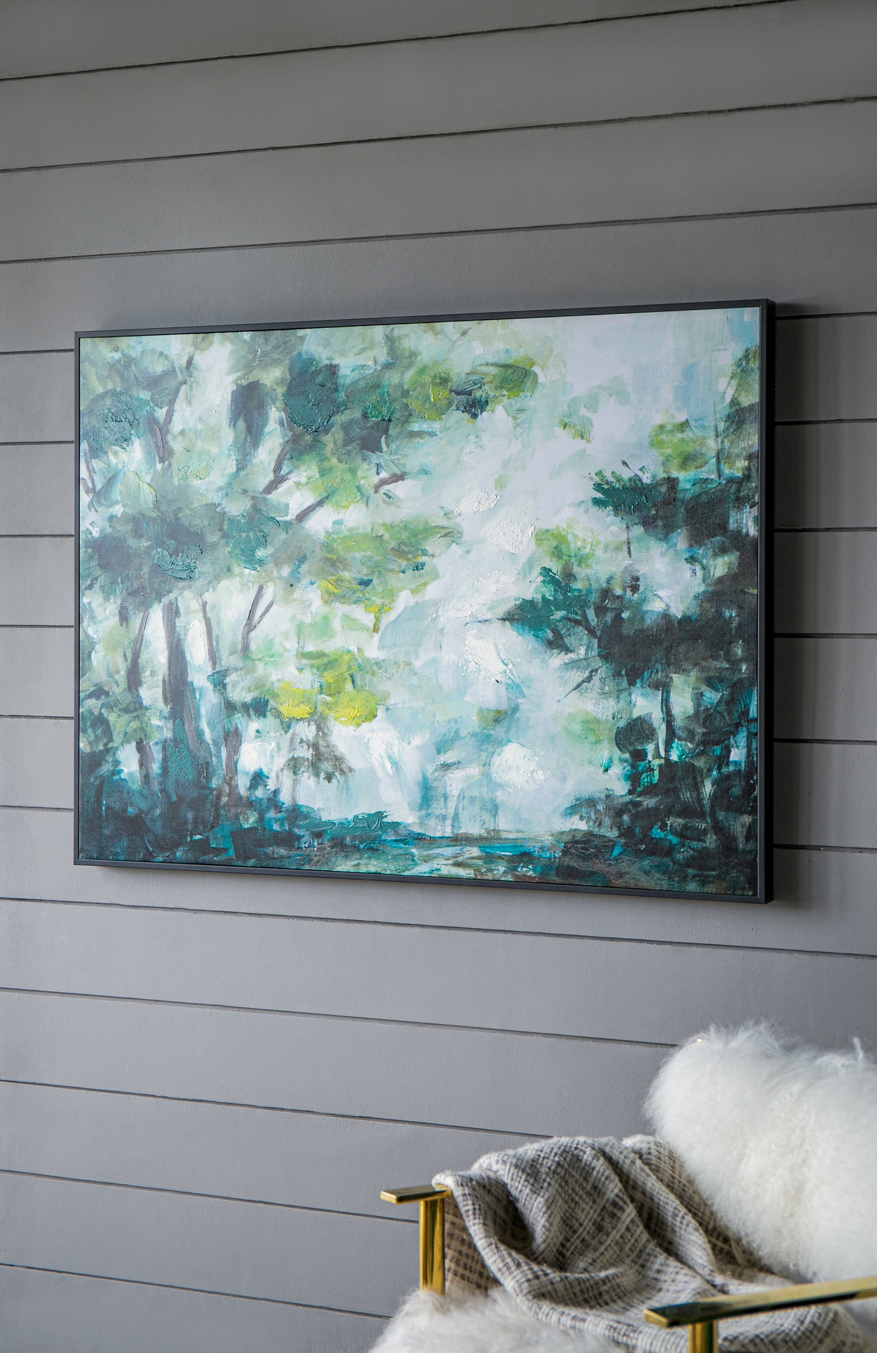 Multicolored Forest Landscape Wall Art