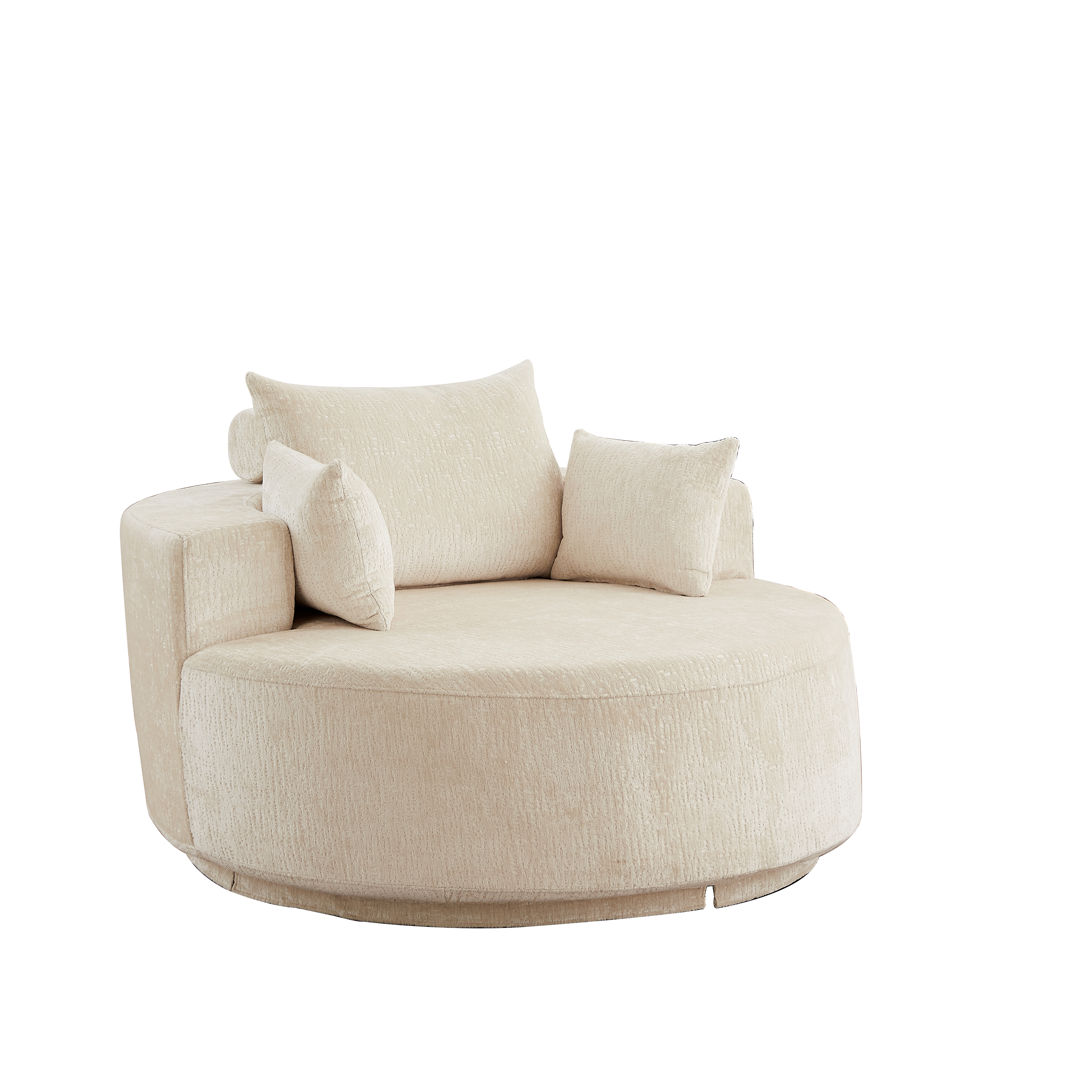 Oversized Chenille Swivel Lounge Chair