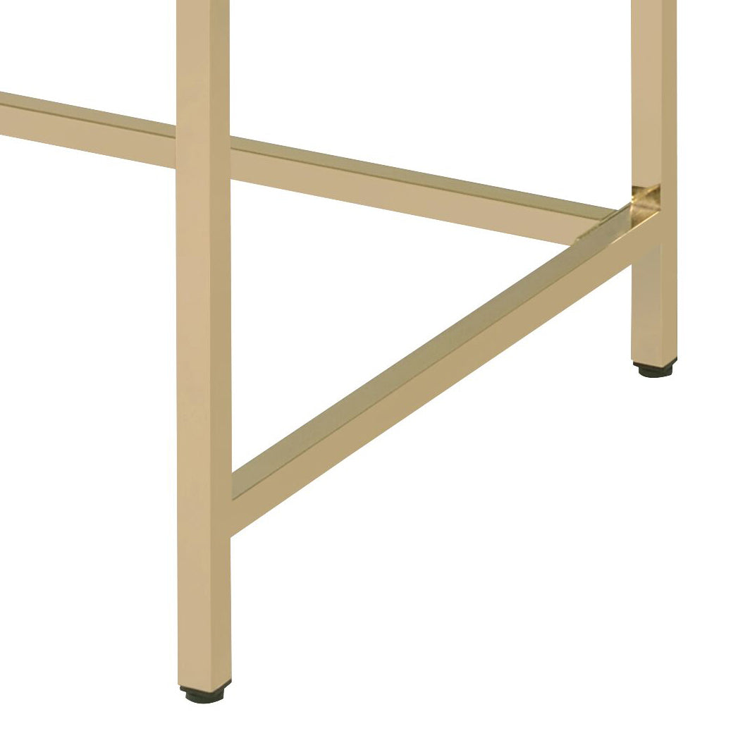 Ottey High Gloss & Gold Finish Writing Desk