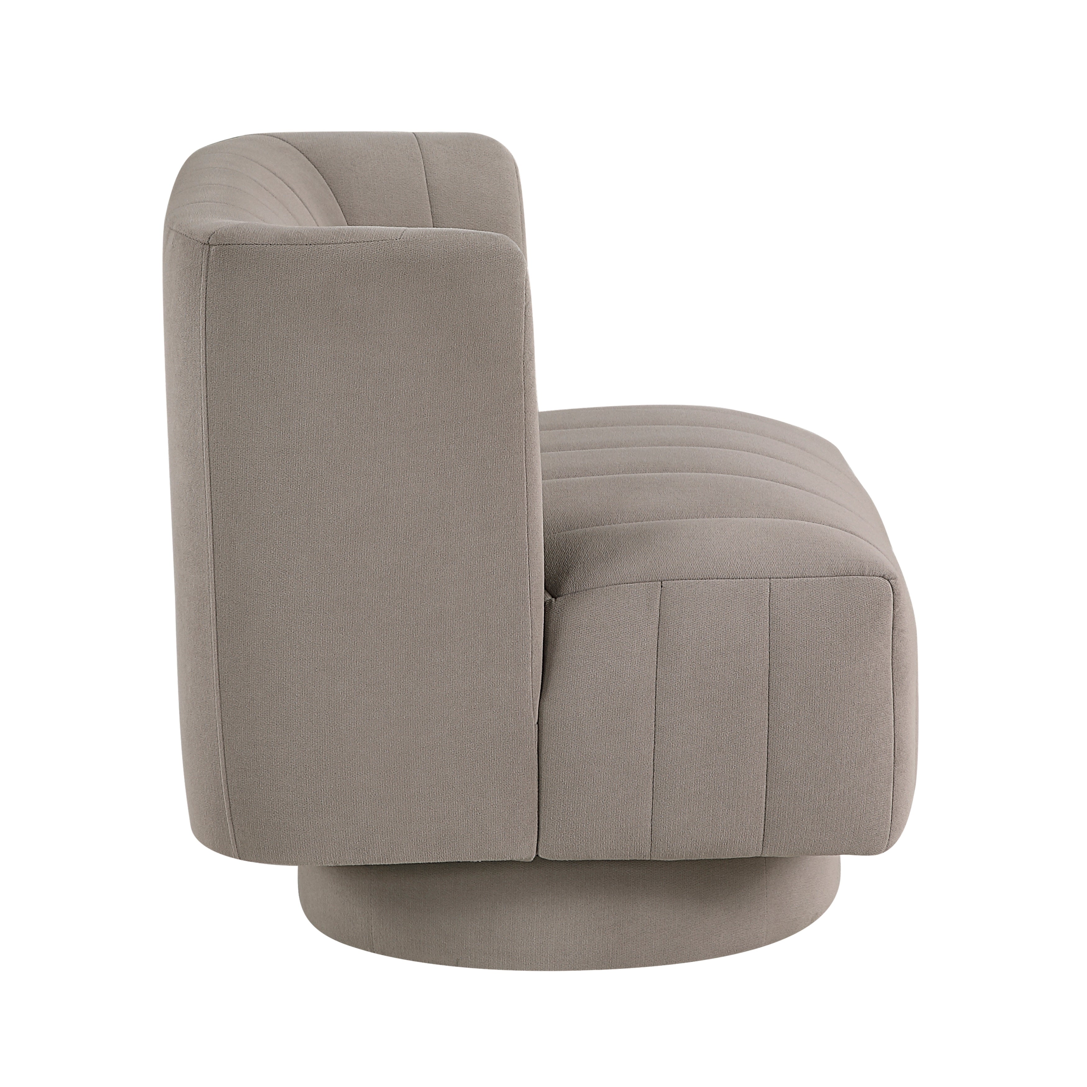 Modern Swivel Chair Upholstered Comfort Aqua Blue Fabric Stylish Living Room Furniture 1pc Accent Chair Contemporary Design Barrel Back