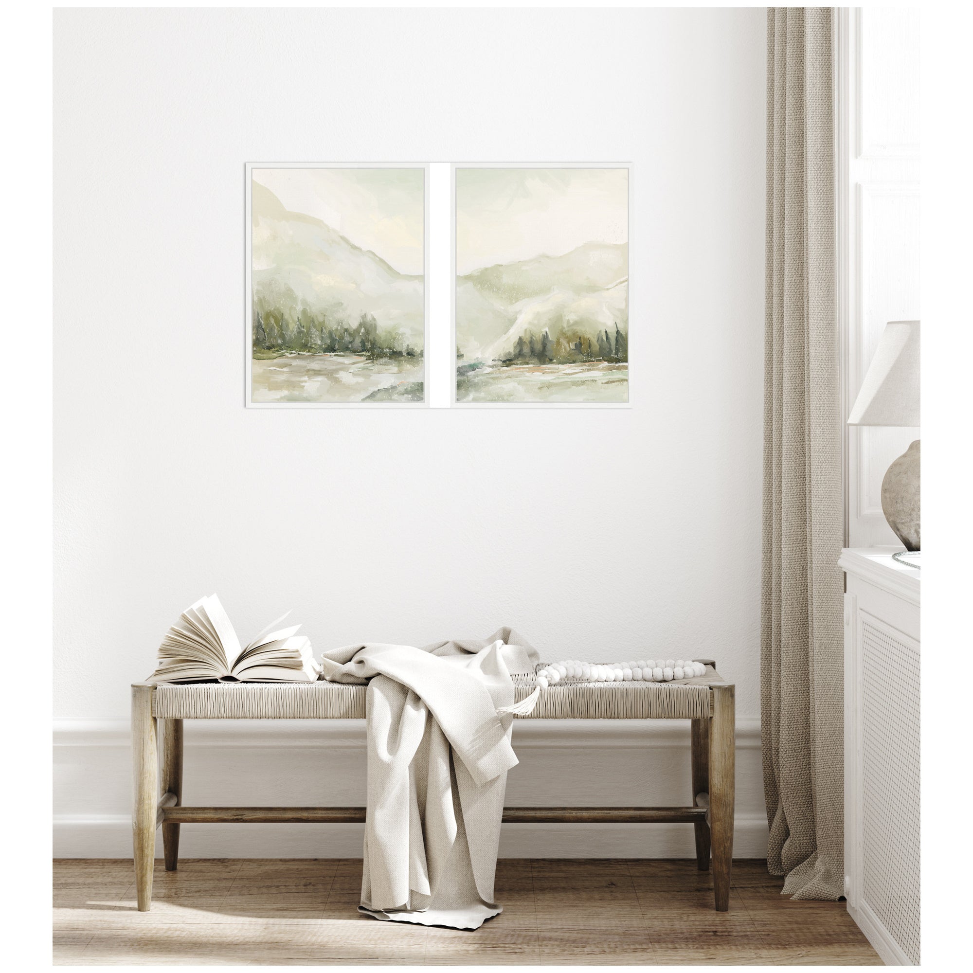 Winter Landscape No. 6 2 Piece Framed Canvas Wall Art Set by Annie Quigley