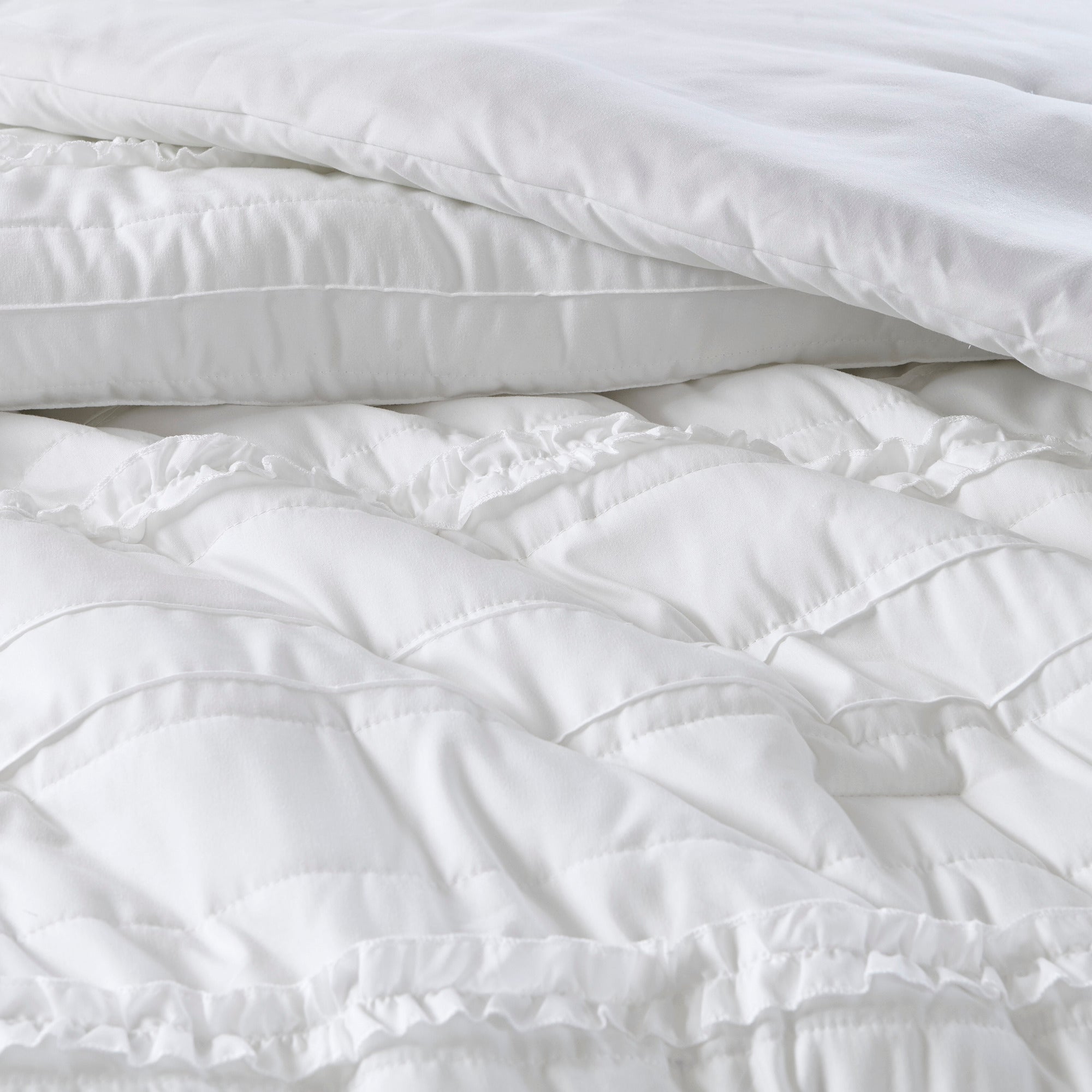 Celeste 5-Piece Microfiber Ruffled Comforter Set