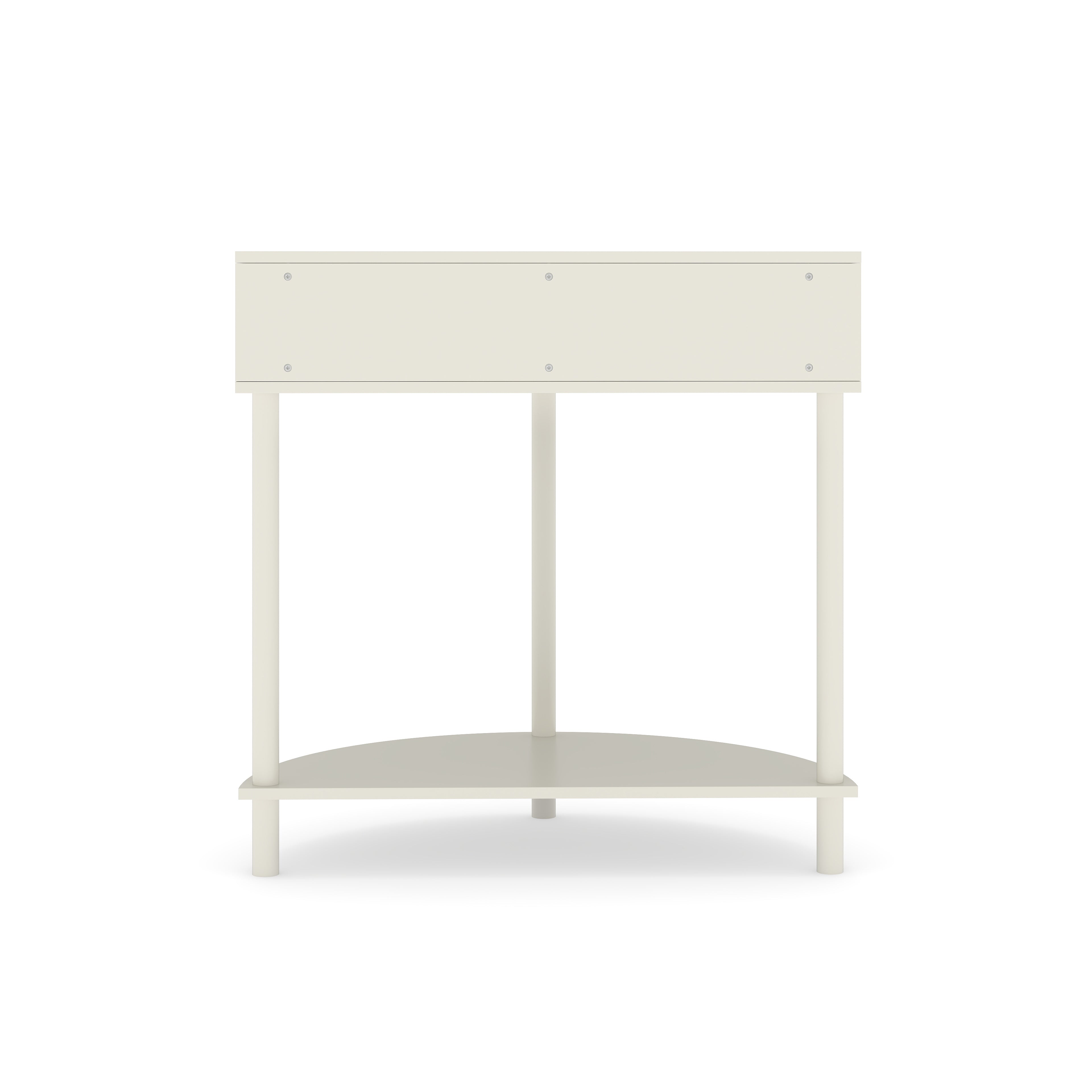 Artisan-Crafted Wave-Pattern Demi-Lune Console Table