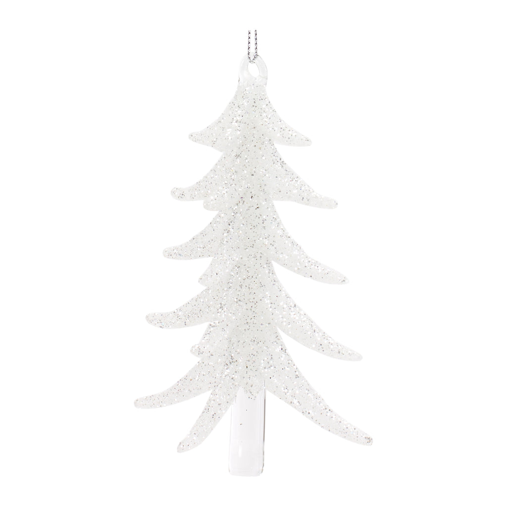 Sparkle Glass Pine Tree Ornament (Set of 6)