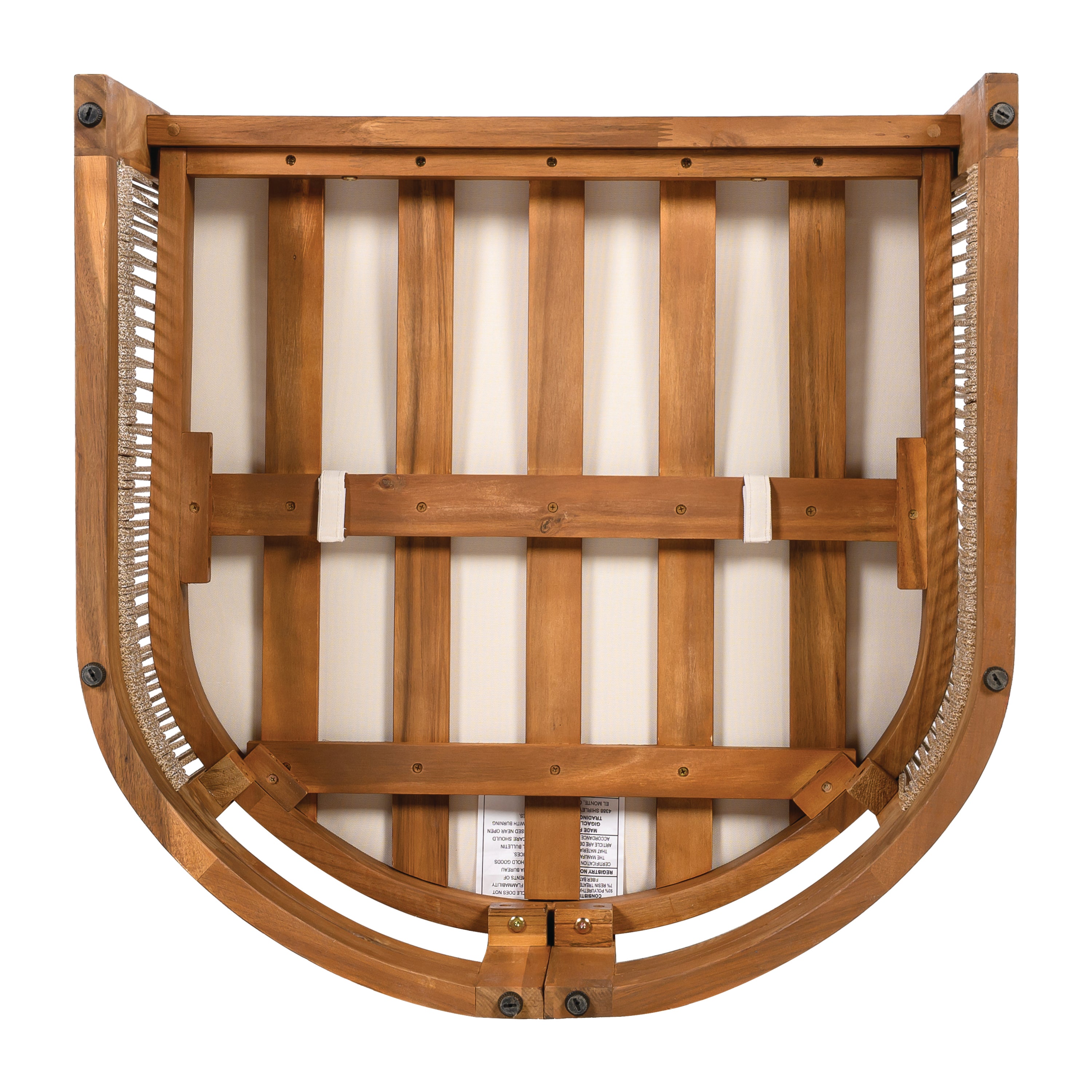 Sundara Acacia Wood Outdoor Club Chair with Handwoven Rope Accents