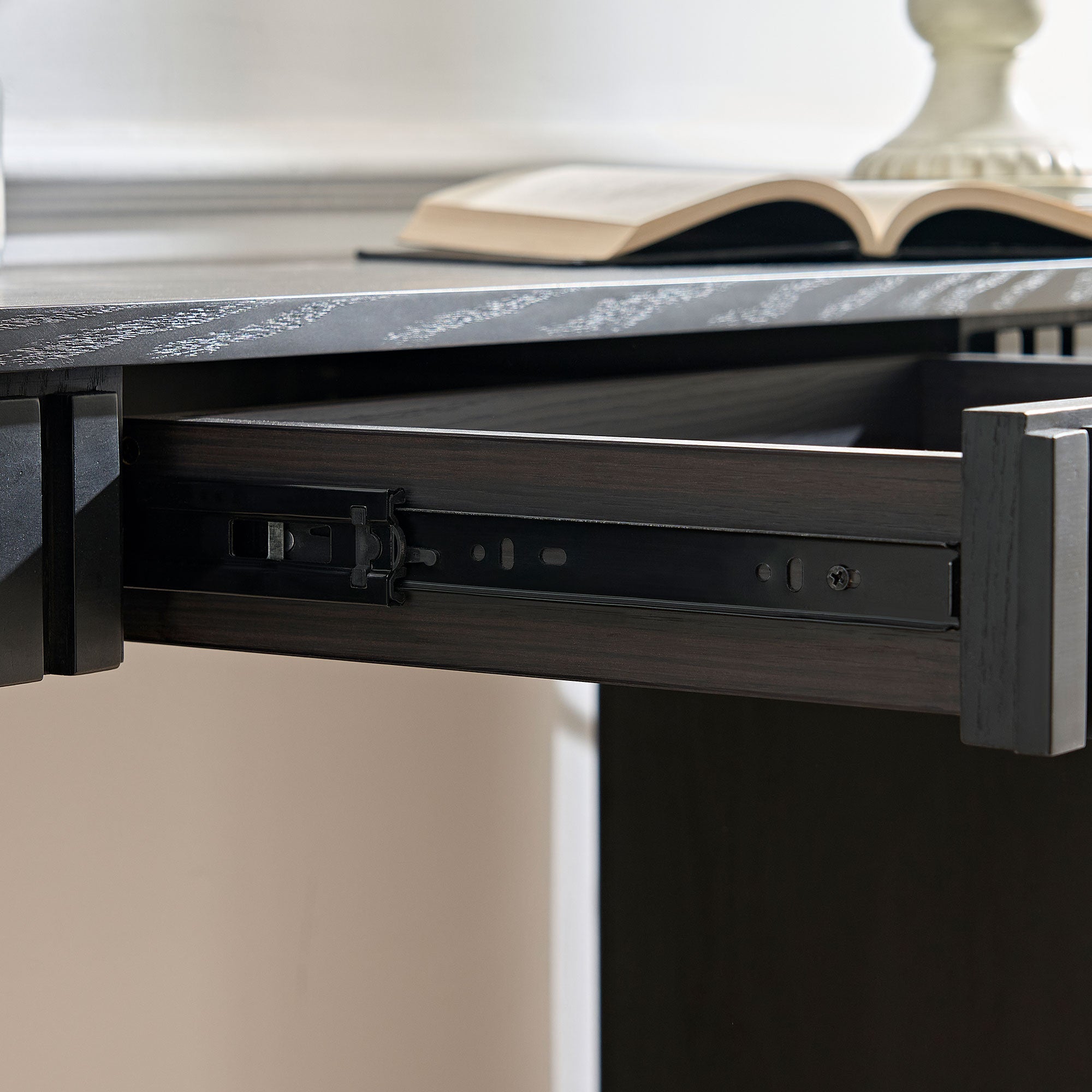 Mariposa Console Table with Drawer and Unique Vertical Stripe Design