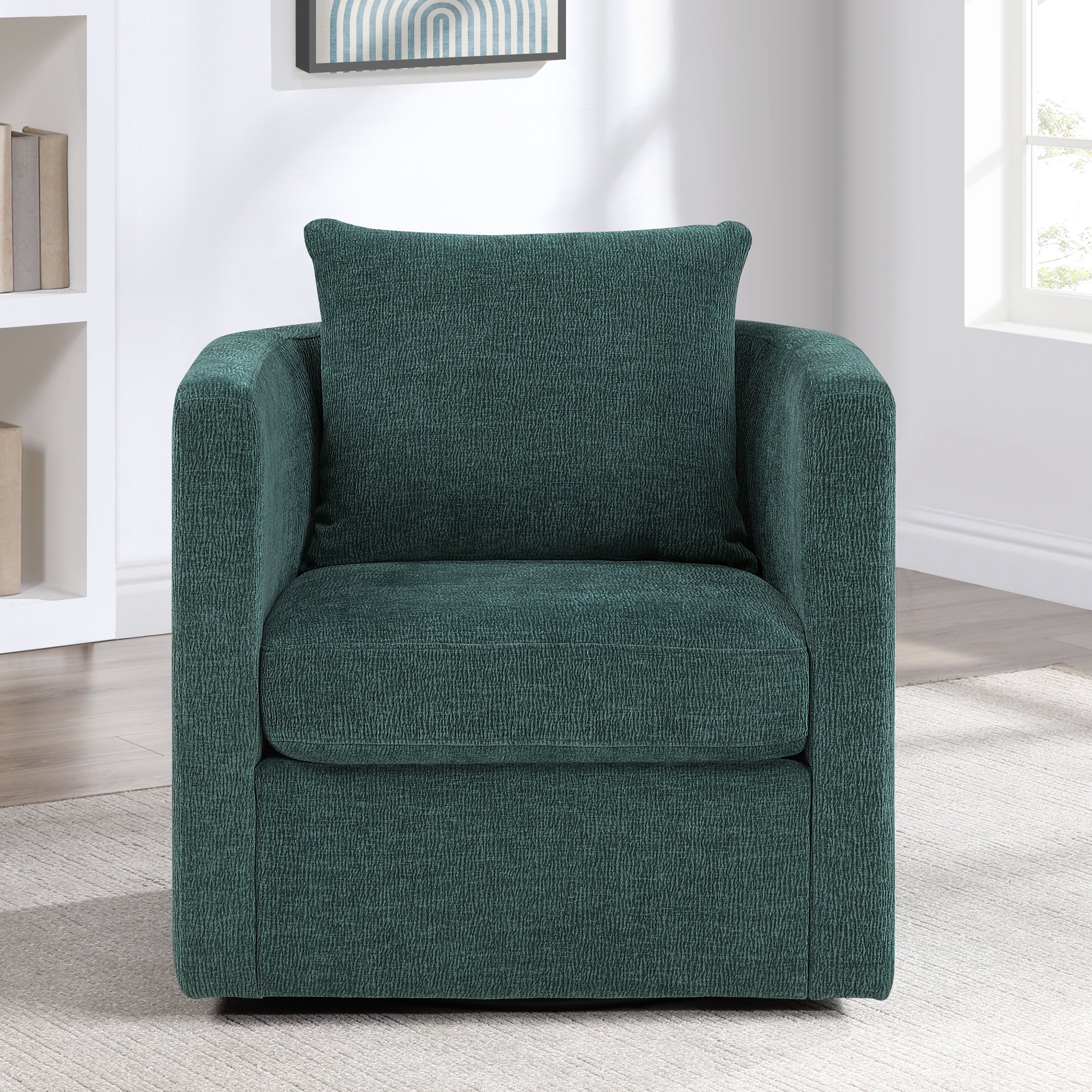 Sutton Swivel Barrel Chair with Performance Fabric