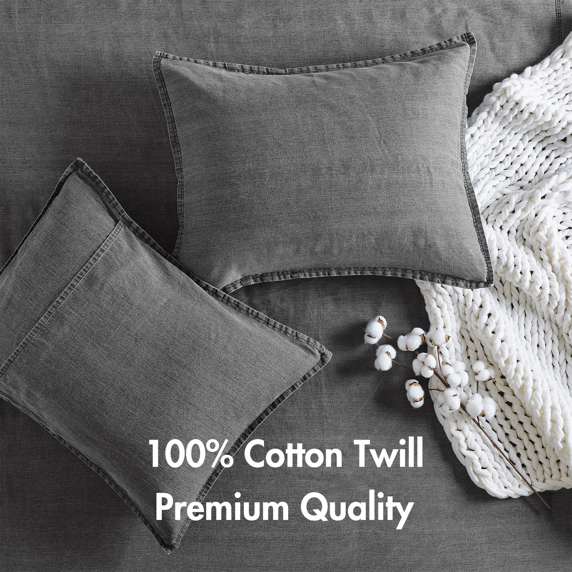 2-Piece Twill Washed Comforter Set
