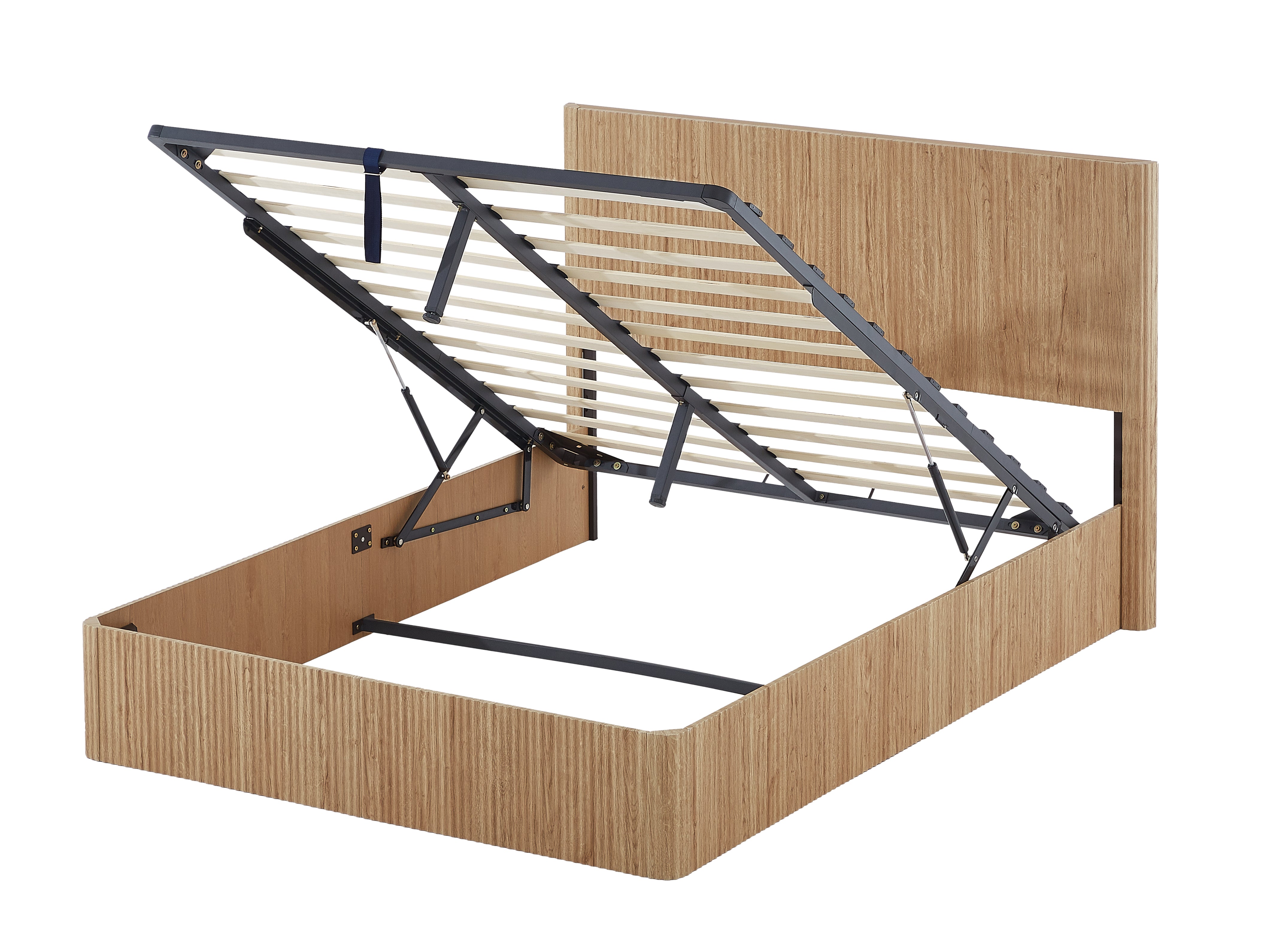 Fluted Lift Up Storage Bed