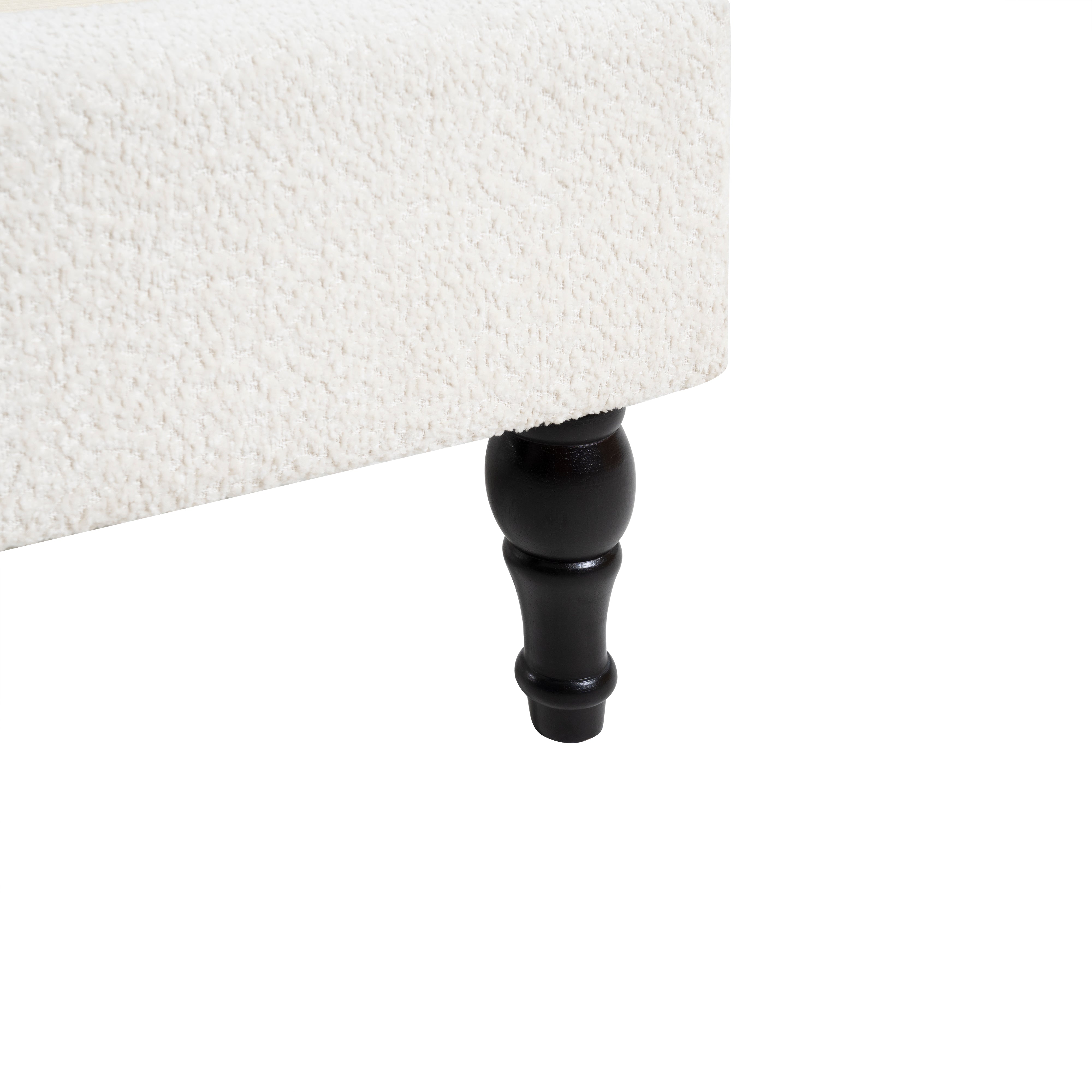 Bed Frame with 55.5"High Back Boucle Upholstered Headboard