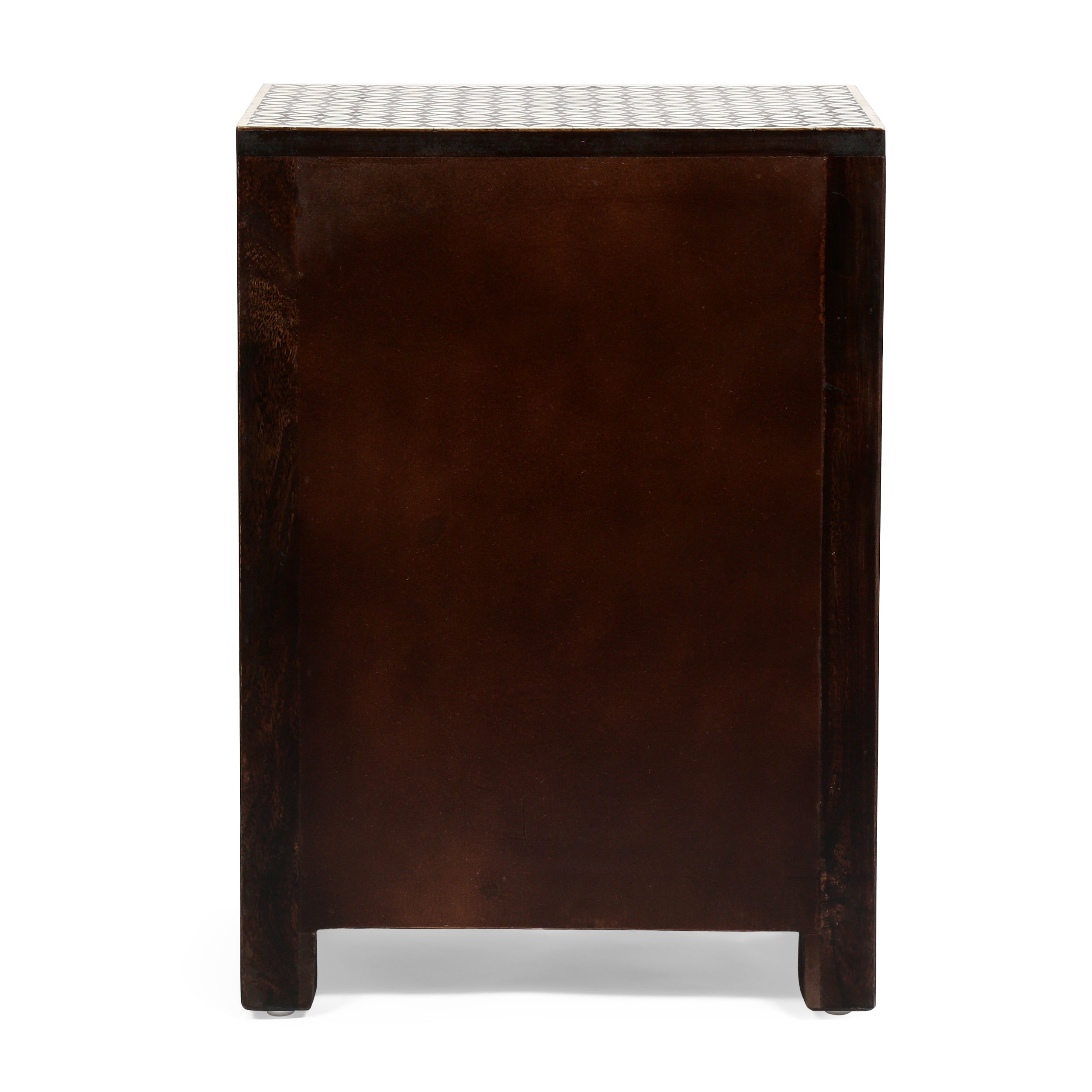Wooden 3 Drawer Bone Fitted Nightstand