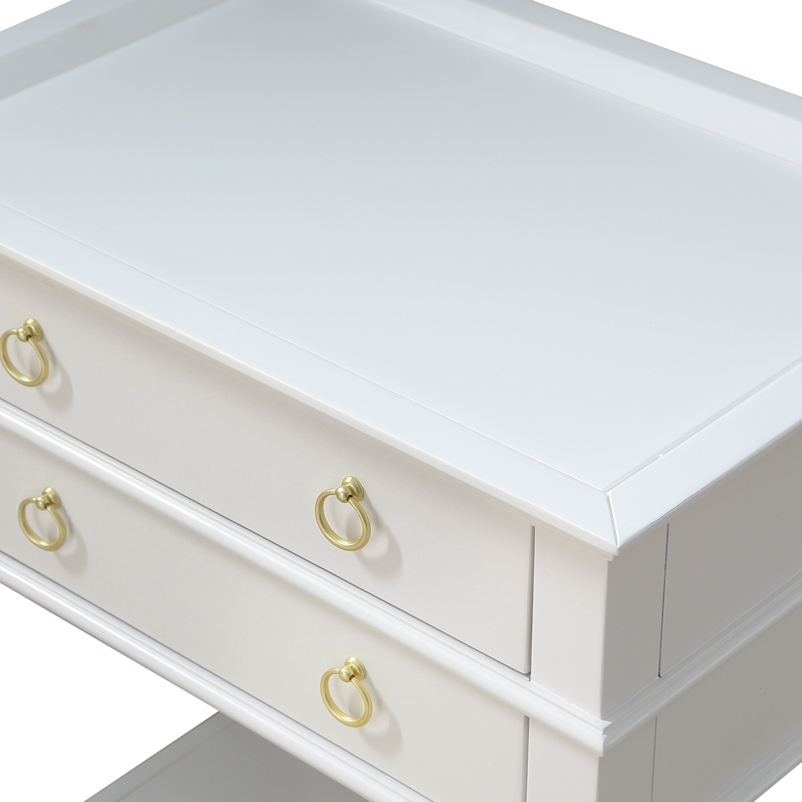 Carmona 2-Drawer Tray Top Nightstand