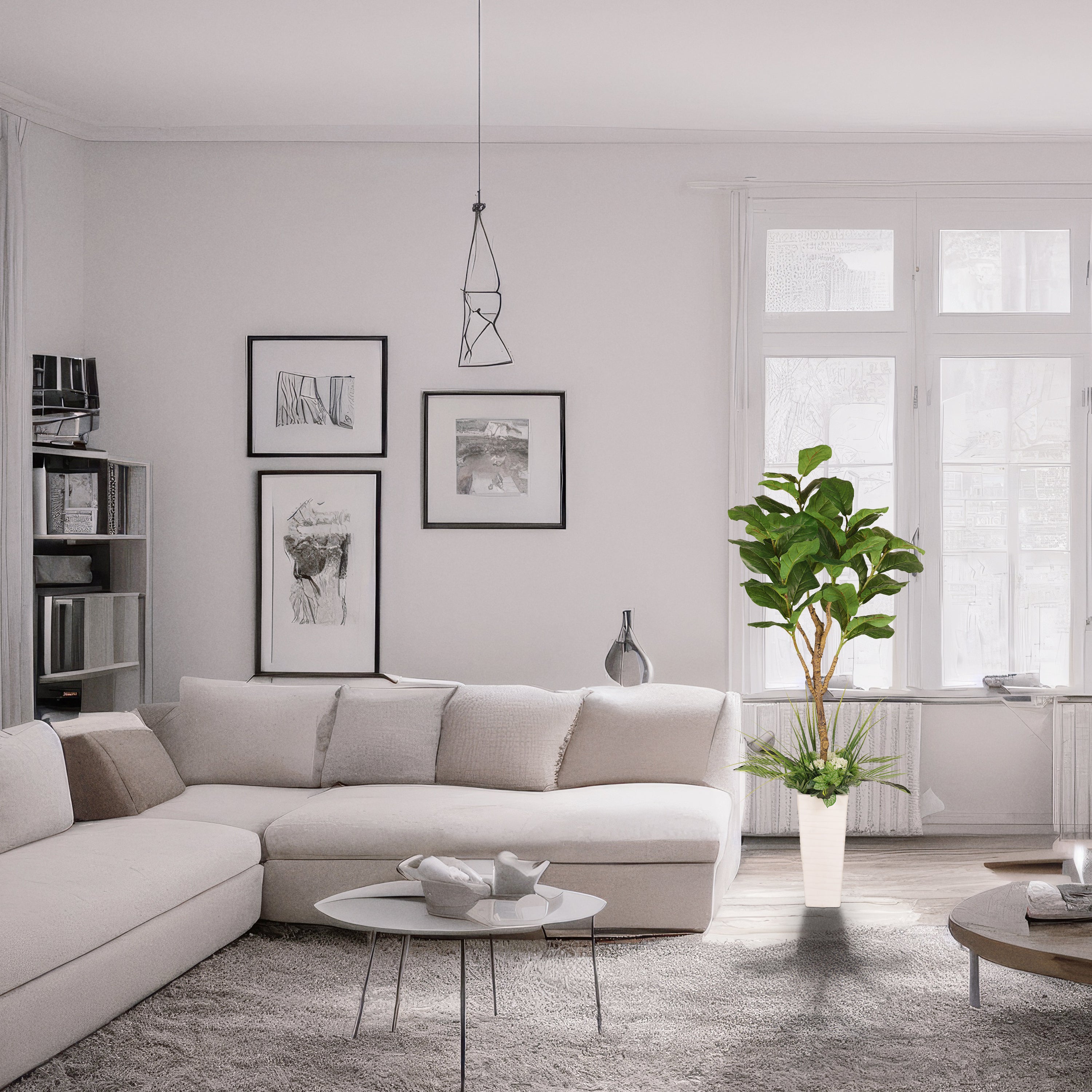 6 ft. Artificial Fiddle Leaf Ficus Tree
