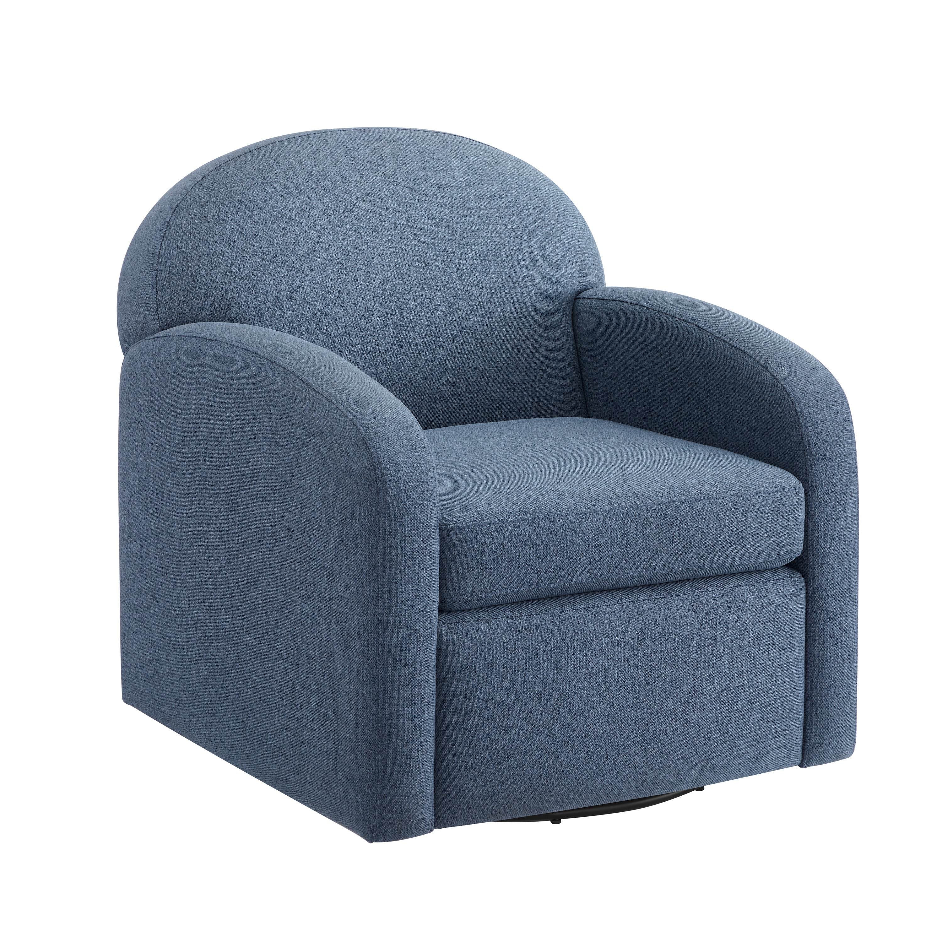 Edie Modern Round Back Swivel Accent Chair