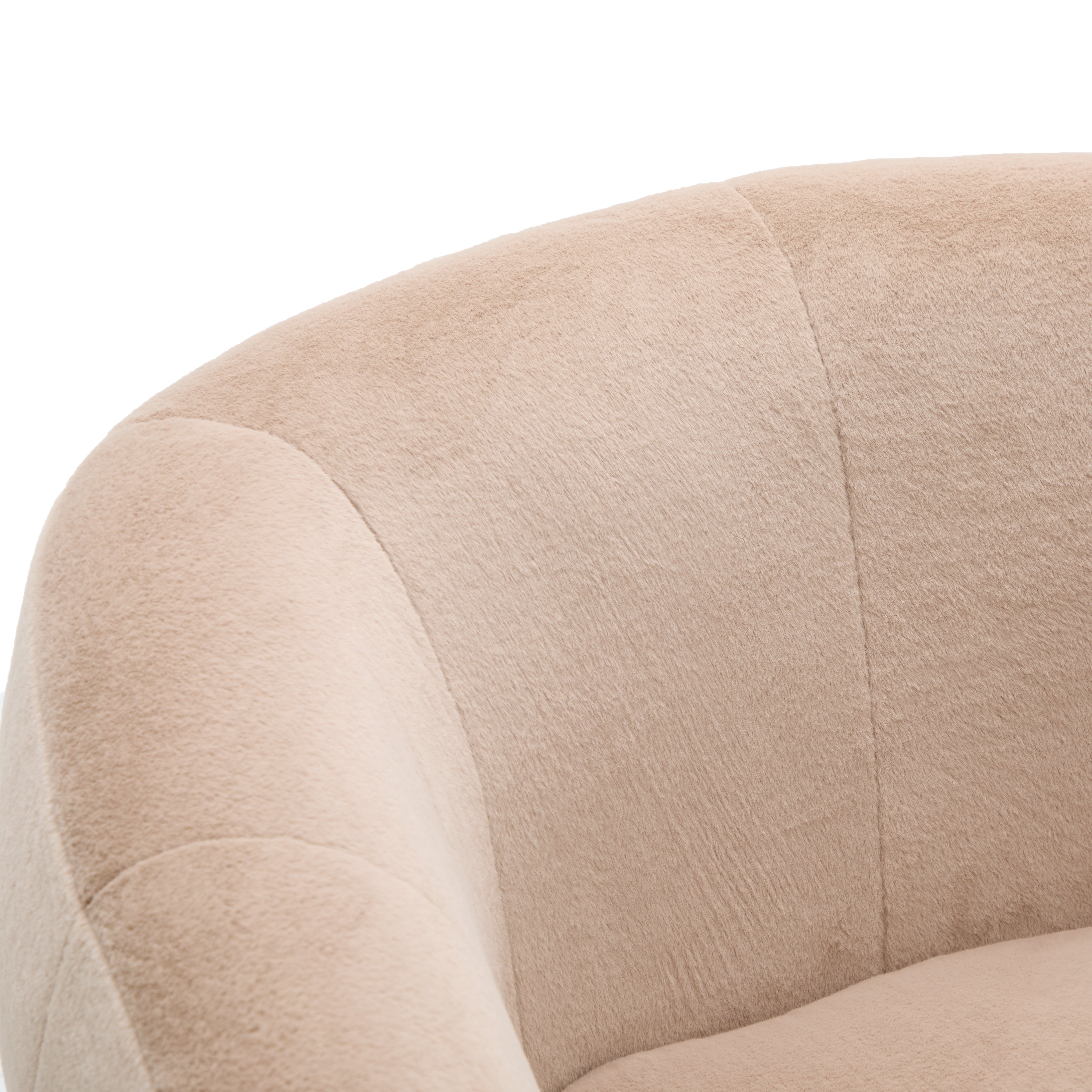 Plush Swivel Club Chair