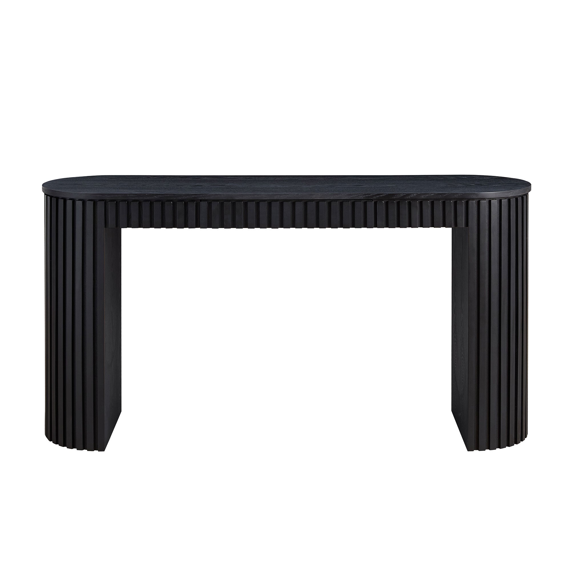 Mariposa Console Table with Drawer and Unique Vertical Stripe Design