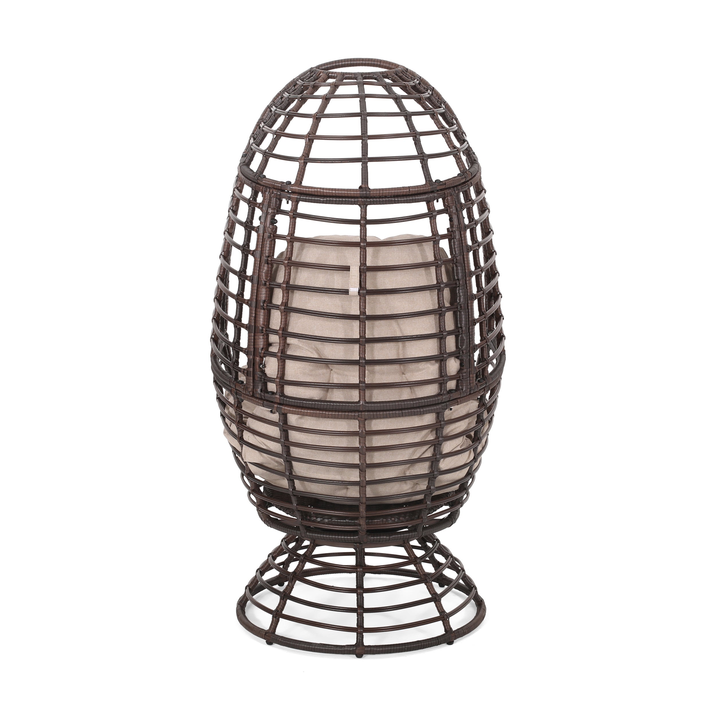 Lazulite Outdoor Egg Chair with Water-Resistant Cushion and Swivel Function